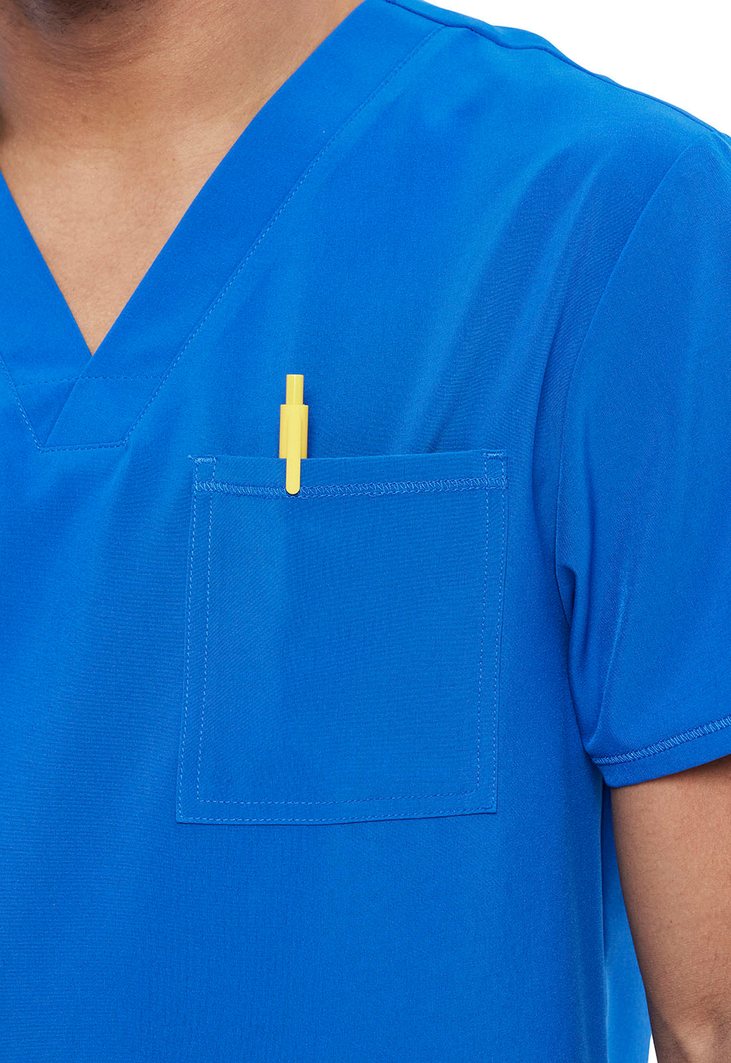 Allura CKA689 Men's Tuckable V-Neck Scrub Top Royal