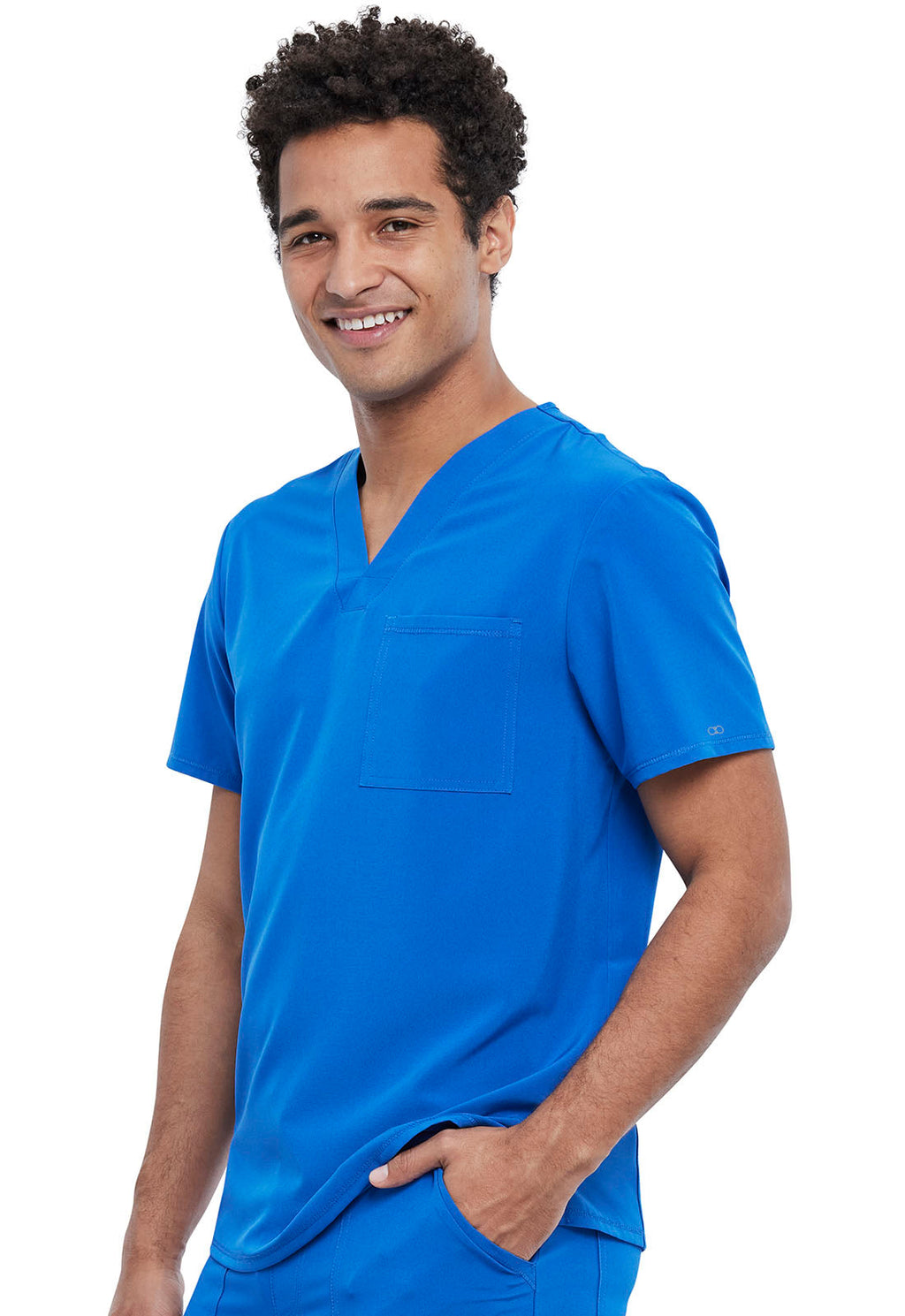 Allura CKA689 Men's Tuckable V-Neck Scrub Top Royal