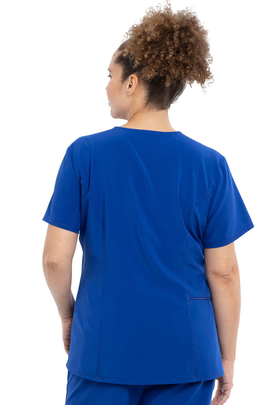 Allura CKA690 Women's Tuckable V-Neck Scrub Top Galaxy Blue