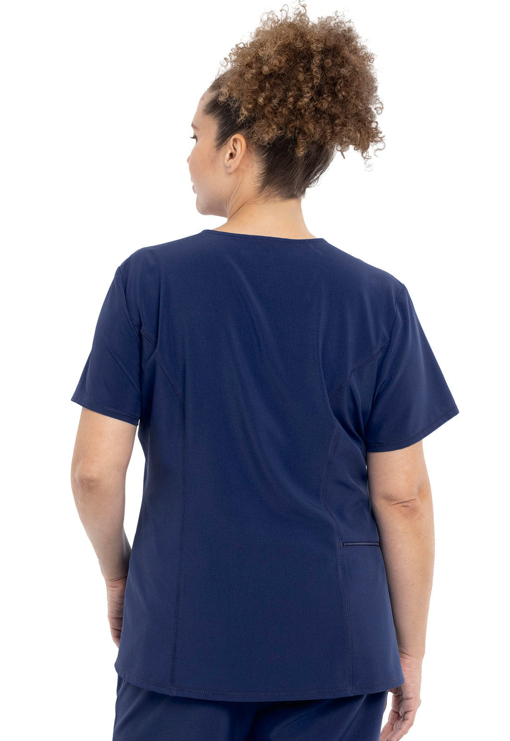 Allura CKA690 Women's Tuckable V-Neck Scrub Top Navy