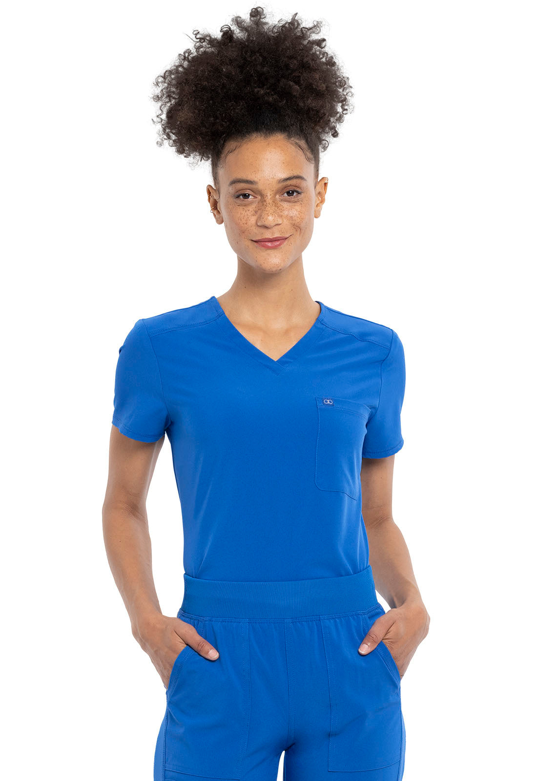 Allura CKA690 Women's Tuckable V-Neck Scrub Top Royal
