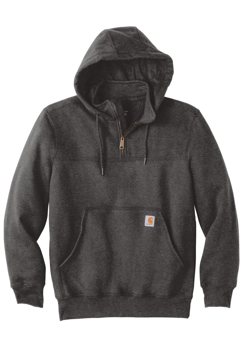 Carhartt Rain Defender Paxton Heavyweight Hooded Zip Mock Sweatshirt CT100617 Carbon Heather
