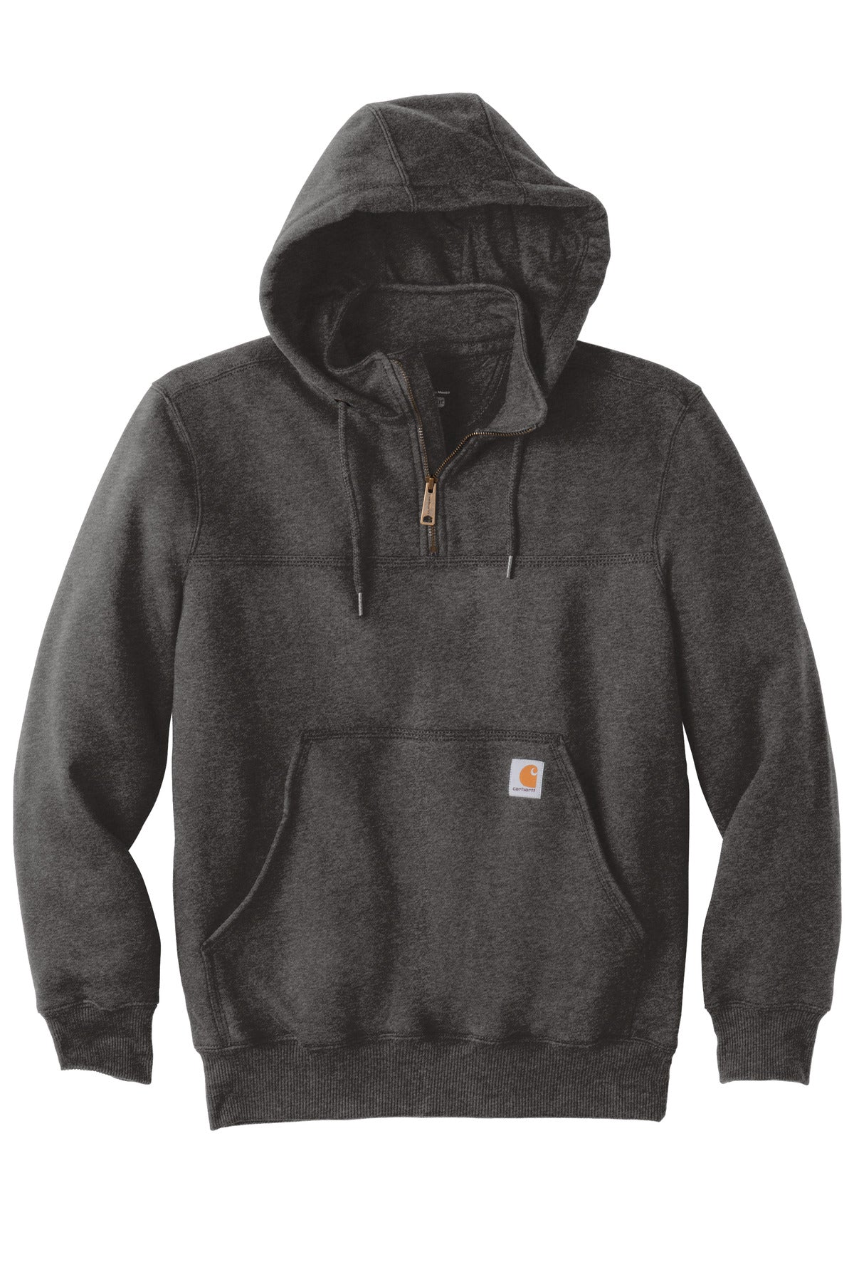 Carhartt Rain Defender Paxton Heavyweight Hooded Zip Mock Sweatshirt CT100617 Carbon Heather