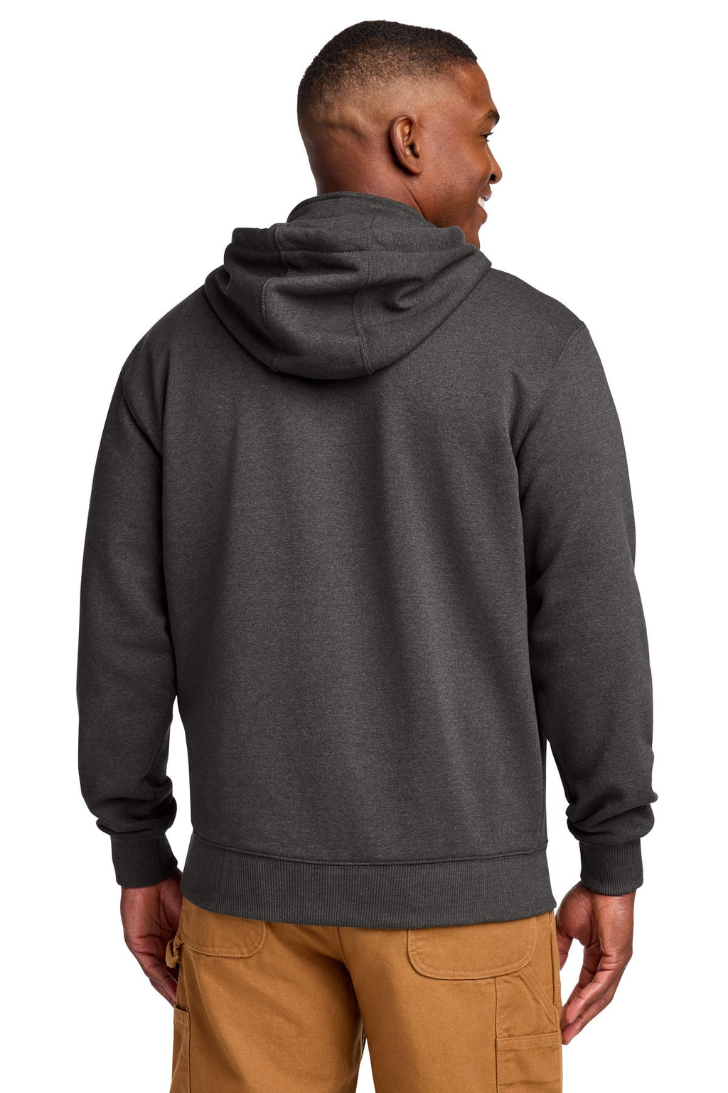 Carhartt Rain Defender Paxton Heavyweight Hooded Zip Mock Sweatshirt CT100617 Carbon Heather