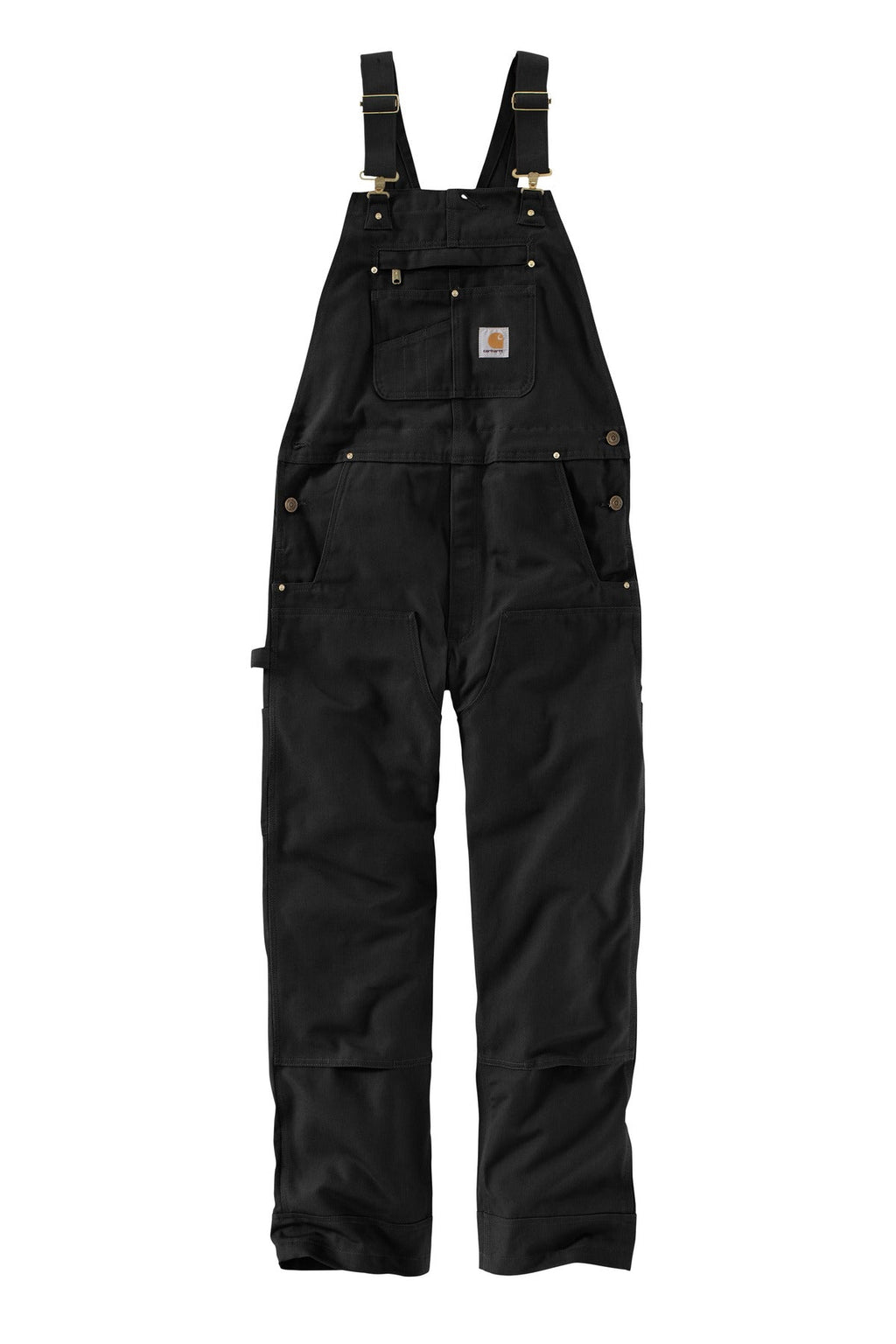 Carhartt Duck Unlined Bib Overalls CT102776 Black