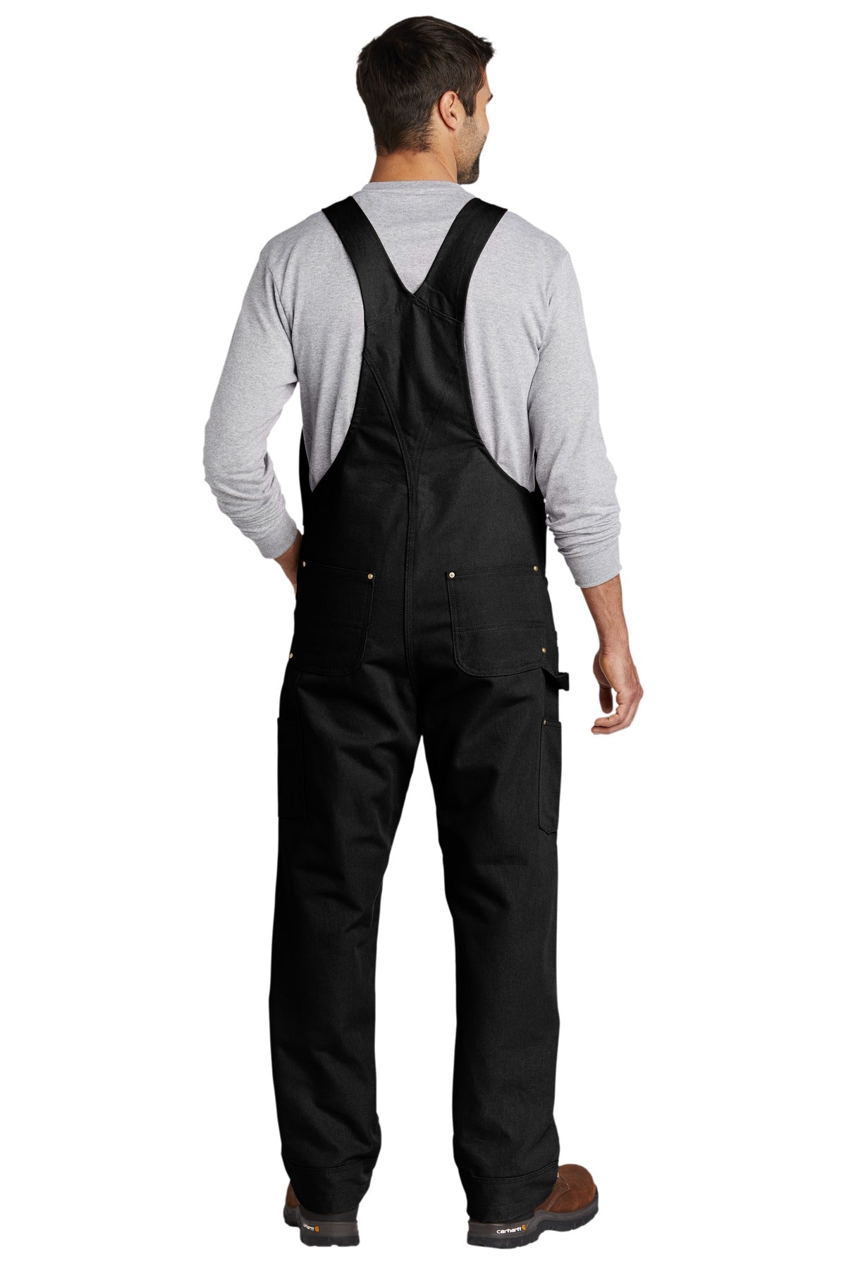Carhartt Duck Unlined Bib Overalls CT102776 Black