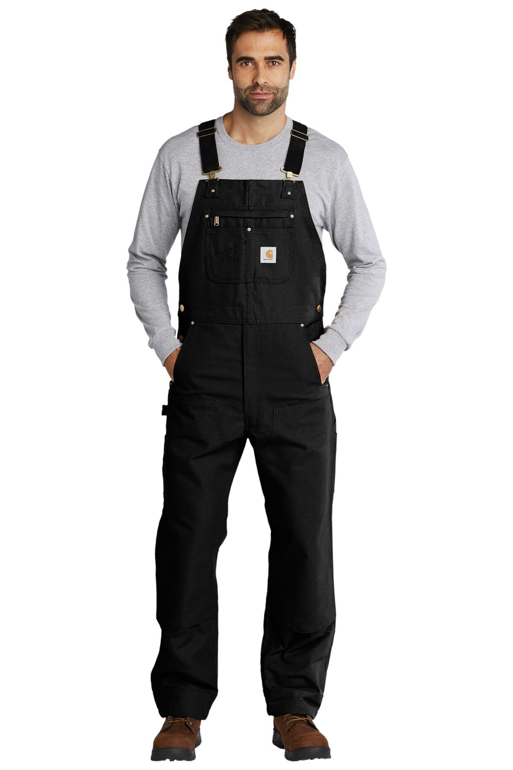 Carhartt Duck Unlined Bib Overalls CT102776 Black