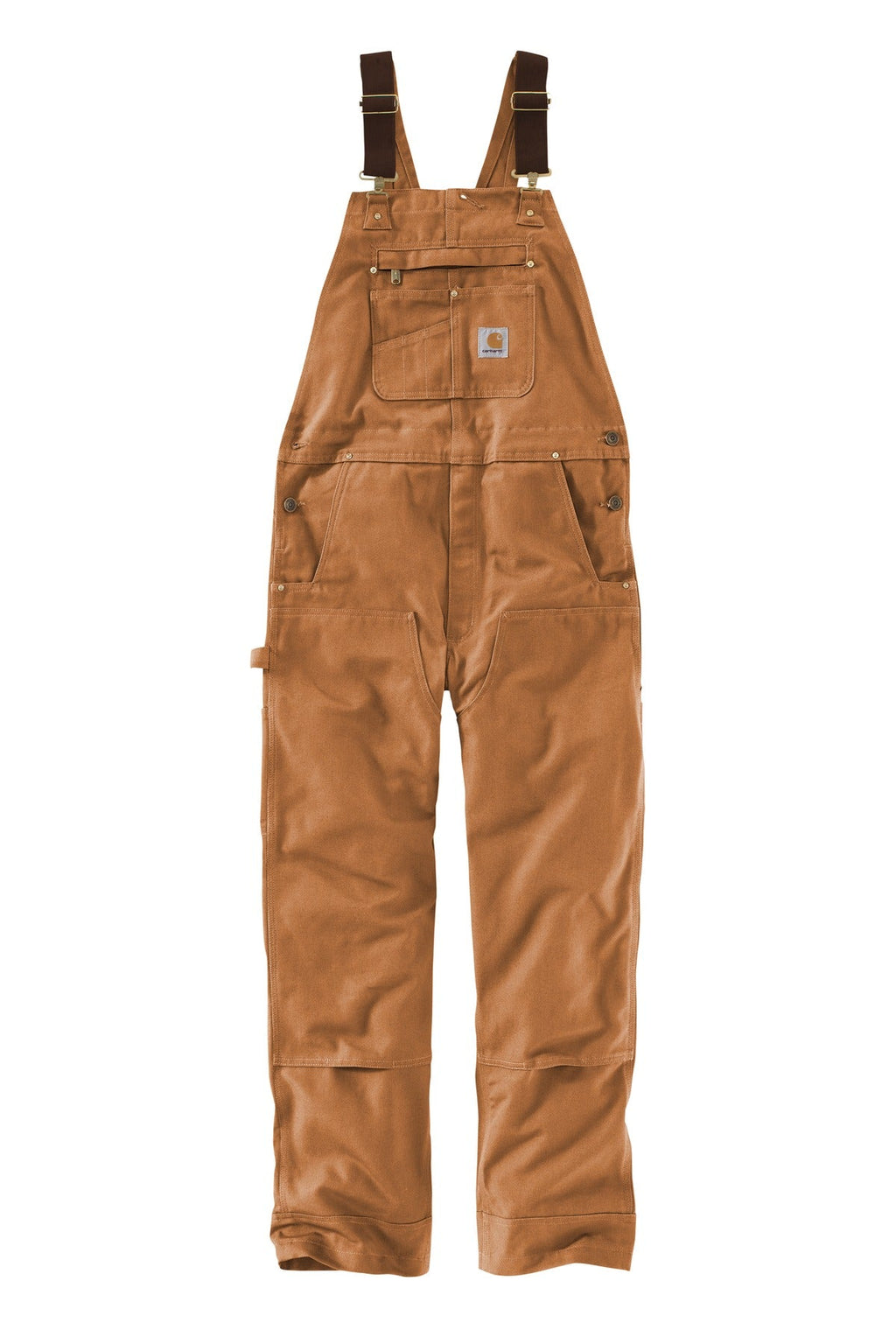 Carhartt Duck Unlined Bib Overalls CT102776 Carhartt Brown