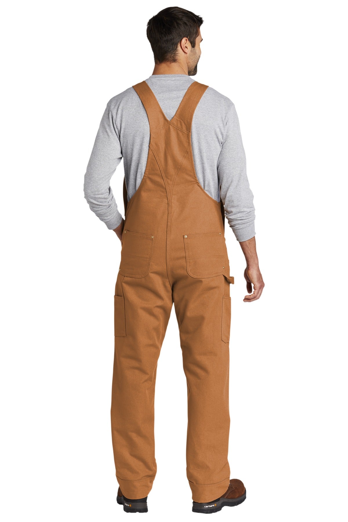 Carhartt Duck Unlined Bib Overalls CT102776 Carhartt Brown