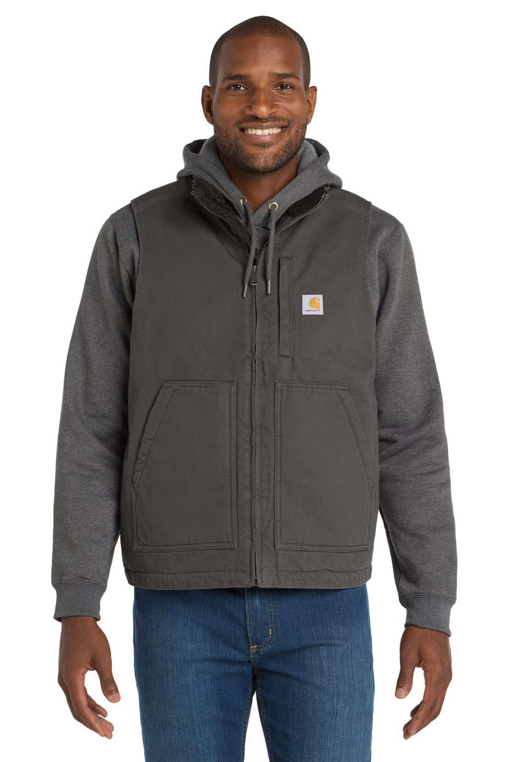 Carhartt Sherpa-Lined Mock Neck Vest CT104277 Gravel