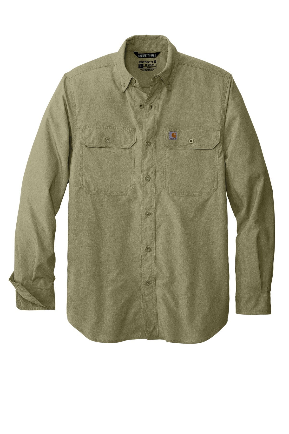 Carhartt Force Solid Long Sleeve Shirt CT105291 Burnt Olive