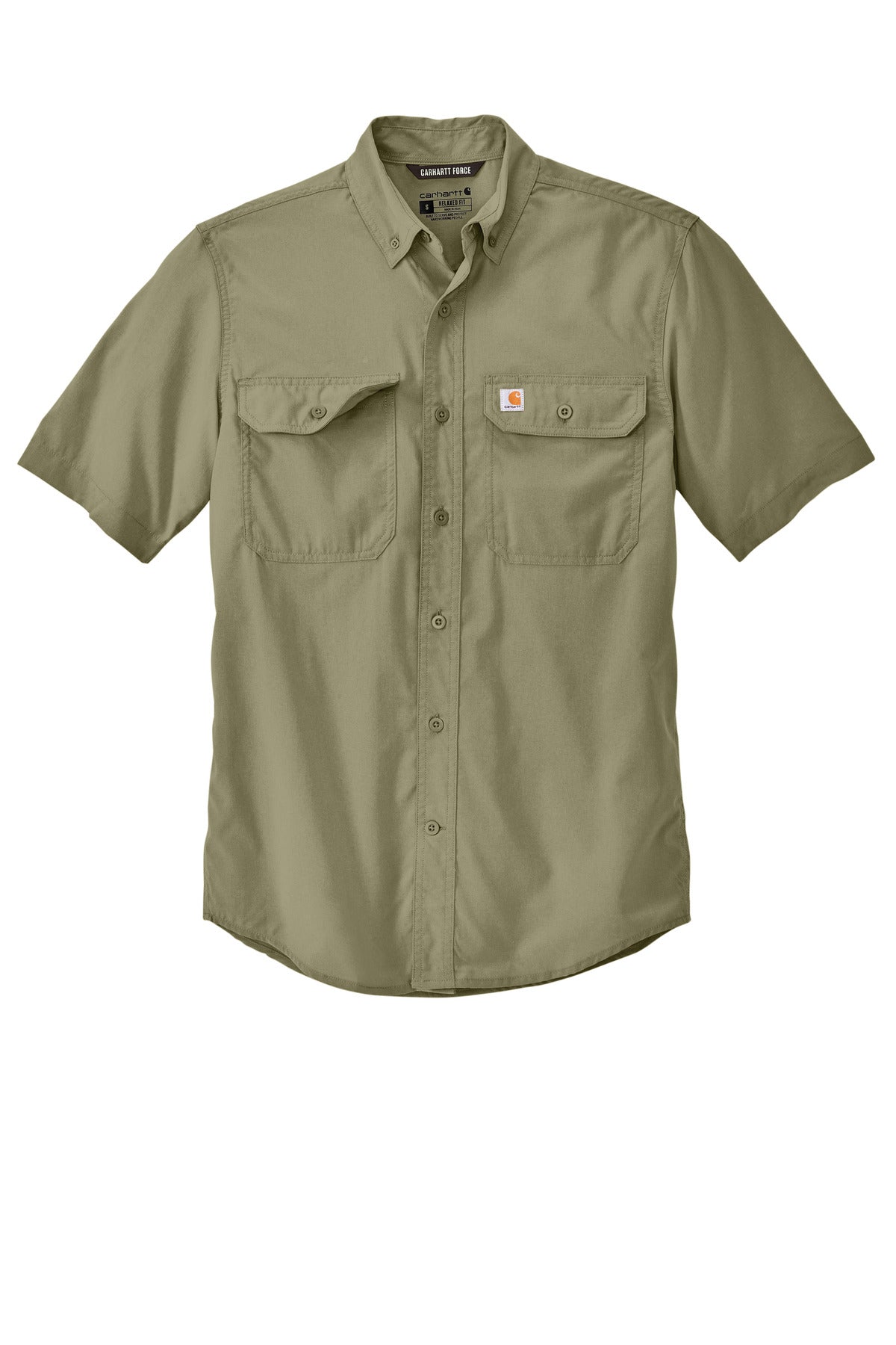 Carhartt Force Solid Short Sleeve Shirt CT105292 Burnt Olive
