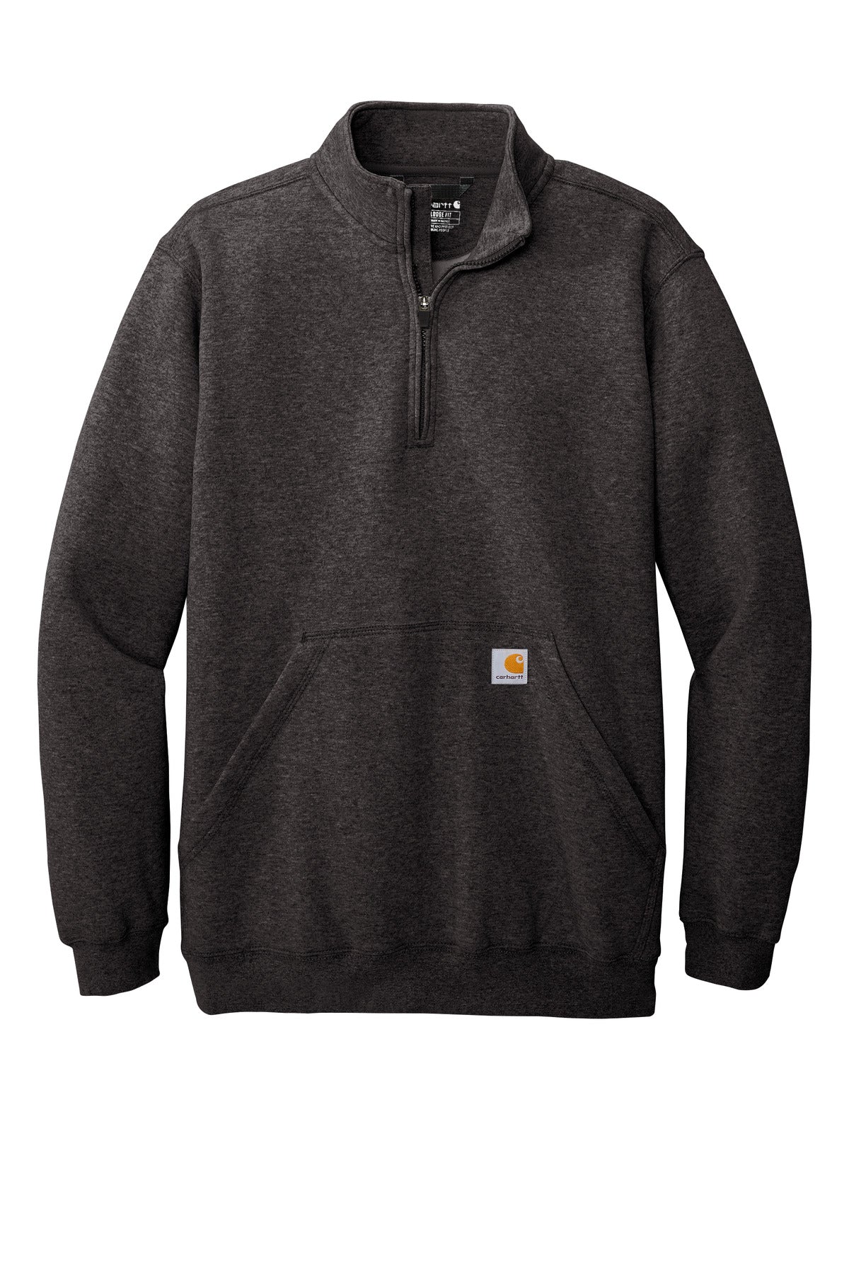 Carhartt Midweight 1/4-Zip Mock Neck Sweatshirt CT105294 Carbon Heather