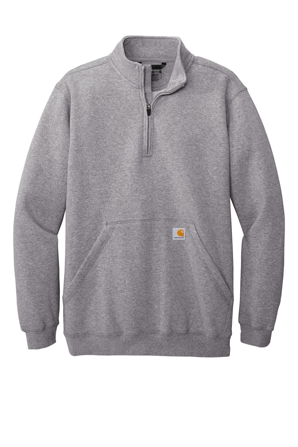 Carhartt Midweight 1/4-Zip Mock Neck Sweatshirt CT105294 Heather Grey