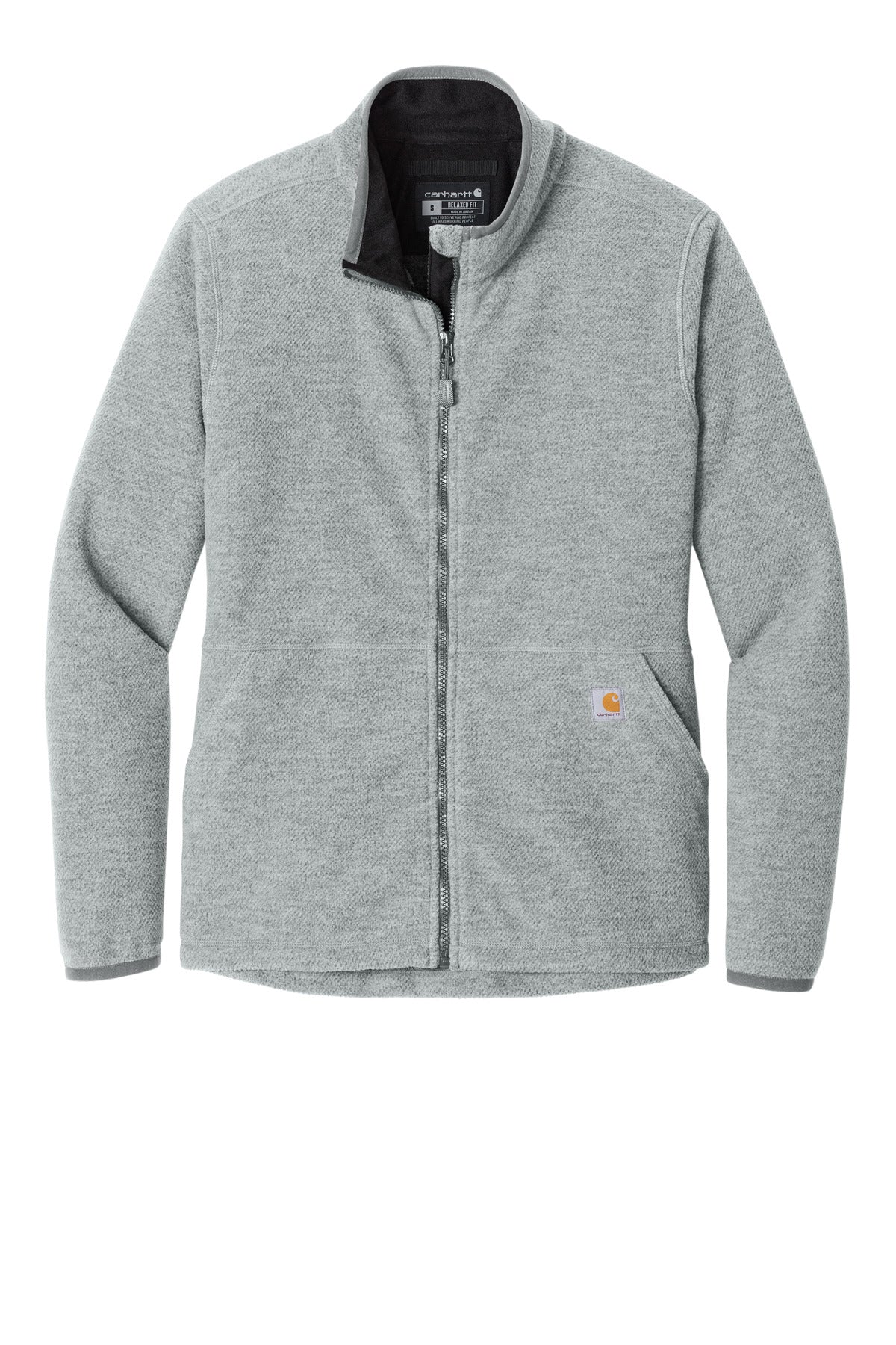 Carhartt Women's Textured Full-Zip Fleece Jacket CT106419 Carbon Heather