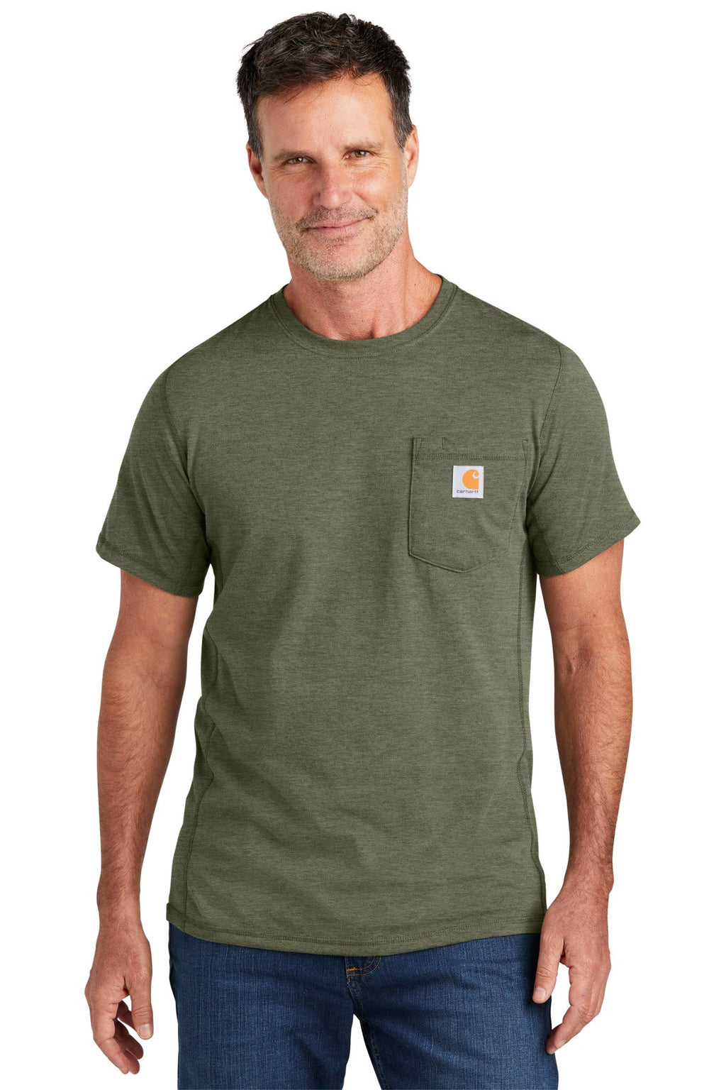 Carhartt Force Short Sleeve Pocket T-Shirt CT106652 Basil Heather