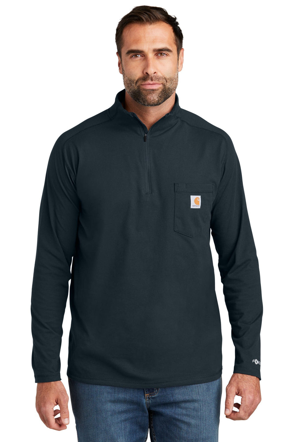 Carhartt Force 1/4-Zip Long Sleeve T-Shirt CT106660 Navy