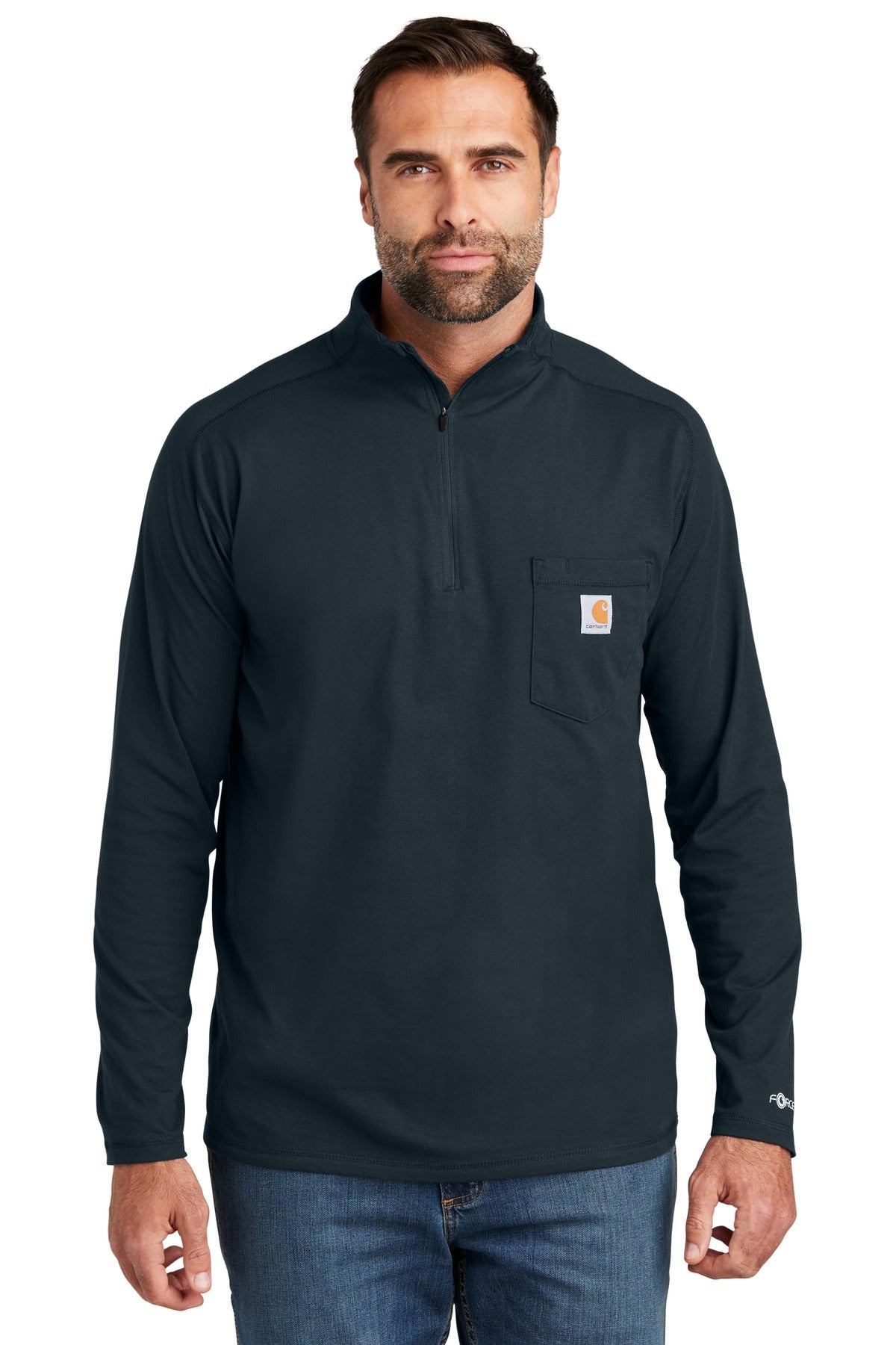 Carhartt Force 1/4-Zip Long Sleeve T-Shirt CT106660 Navy