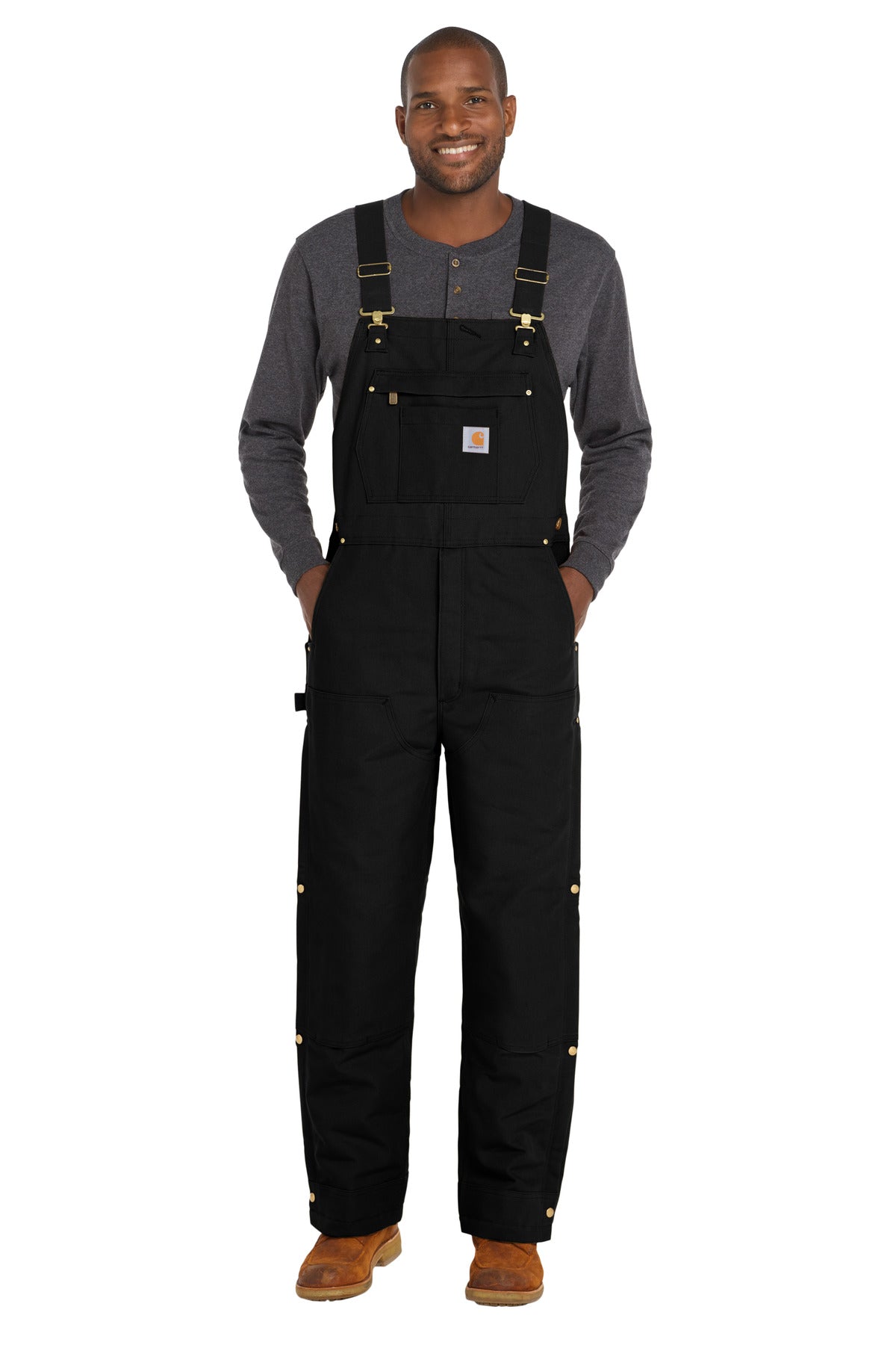 Carhartt Firm Duck Insulated Bib Overalls CT106672 Black