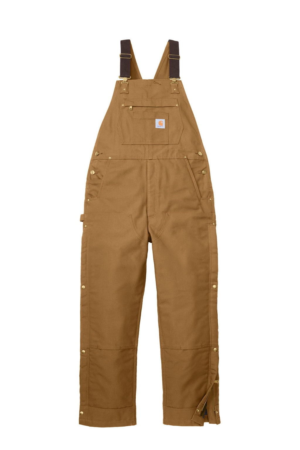 Carhartt Firm Duck Insulated Bib Overalls CT106672 Carhartt Brown