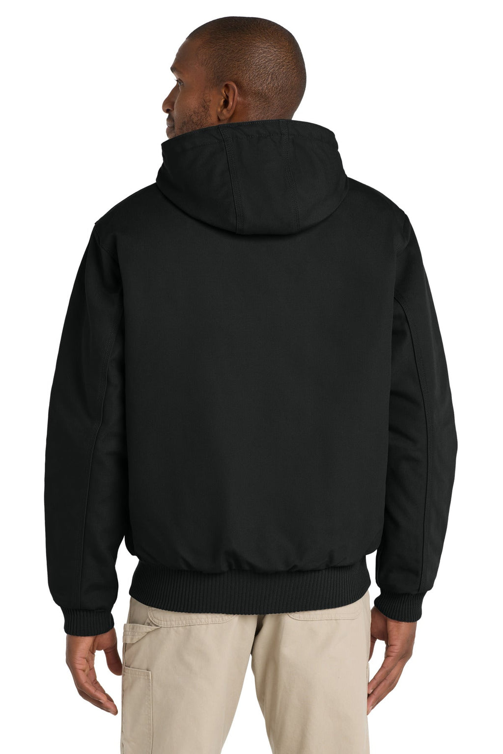 Carhartt Quilted-Flanne-Lined Duck Active Jac CT106677 Black