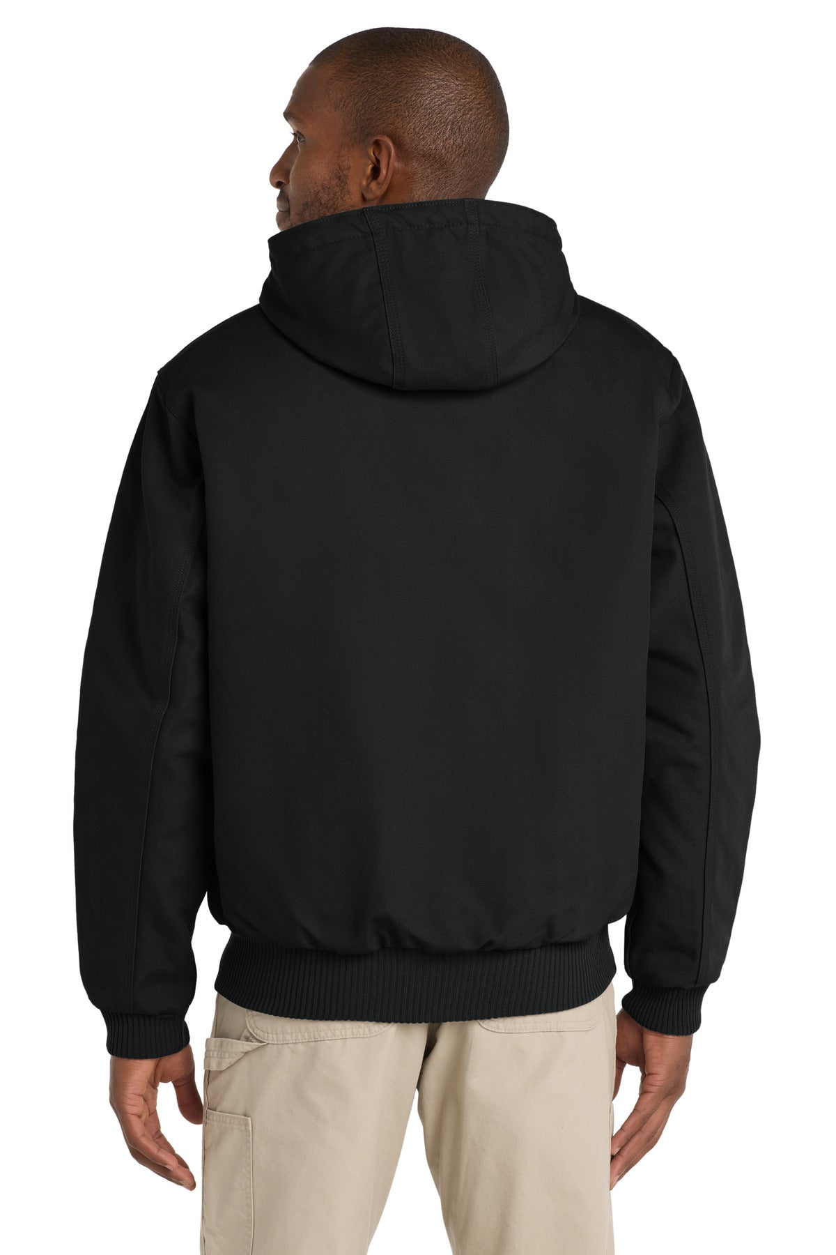 Carhartt Quilted-Flanne-Lined Duck Active Jac CT106677 Black
