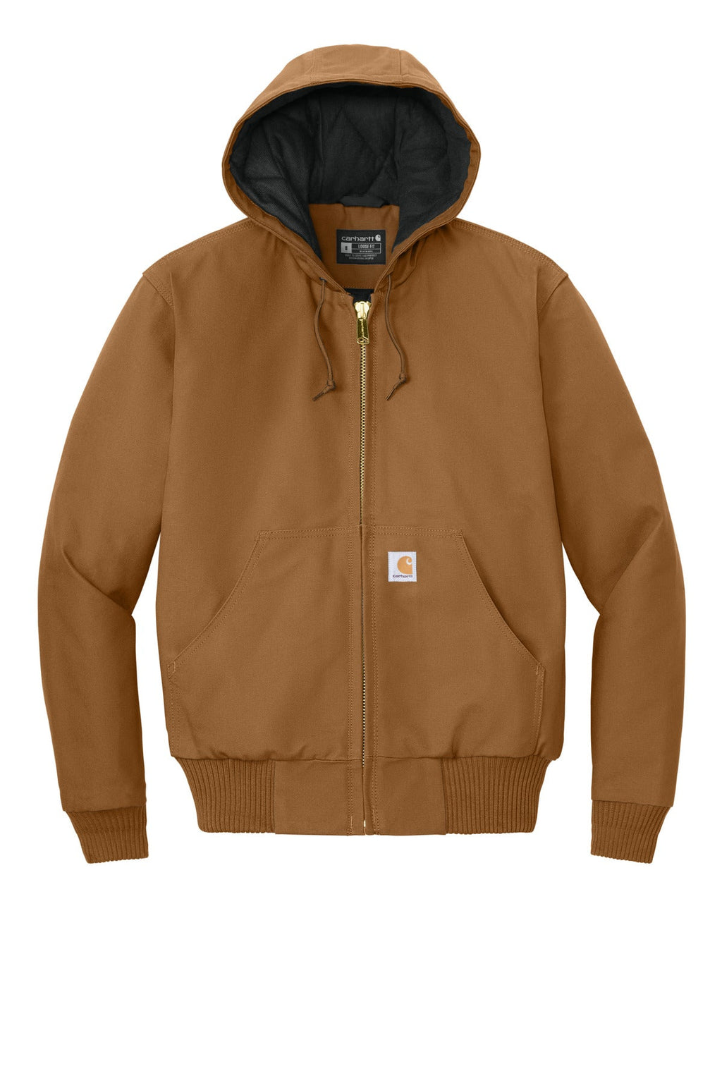 Carhartt Quilted-Flanne-Lined Duck Active Jac CT106677 Carhartt Brown