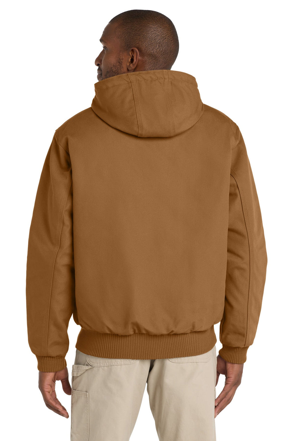 Carhartt Quilted-Flanne-Lined Duck Active Jac CT106677 Carhartt Brown