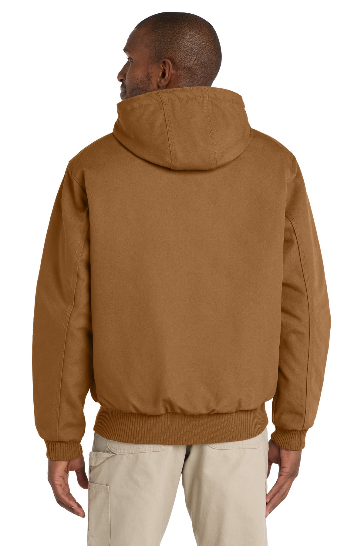 Carhartt Quilted-Flanne-Lined Duck Active Jac CT106677 Carhartt Brown