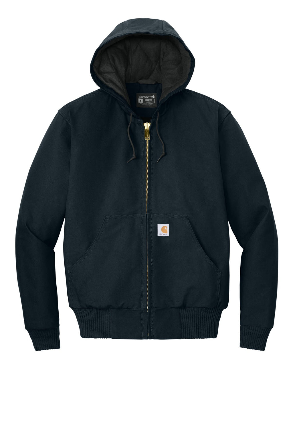 Carhartt Quilted-Flanne-Lined Duck Active Jac CT106677 Dark Navy