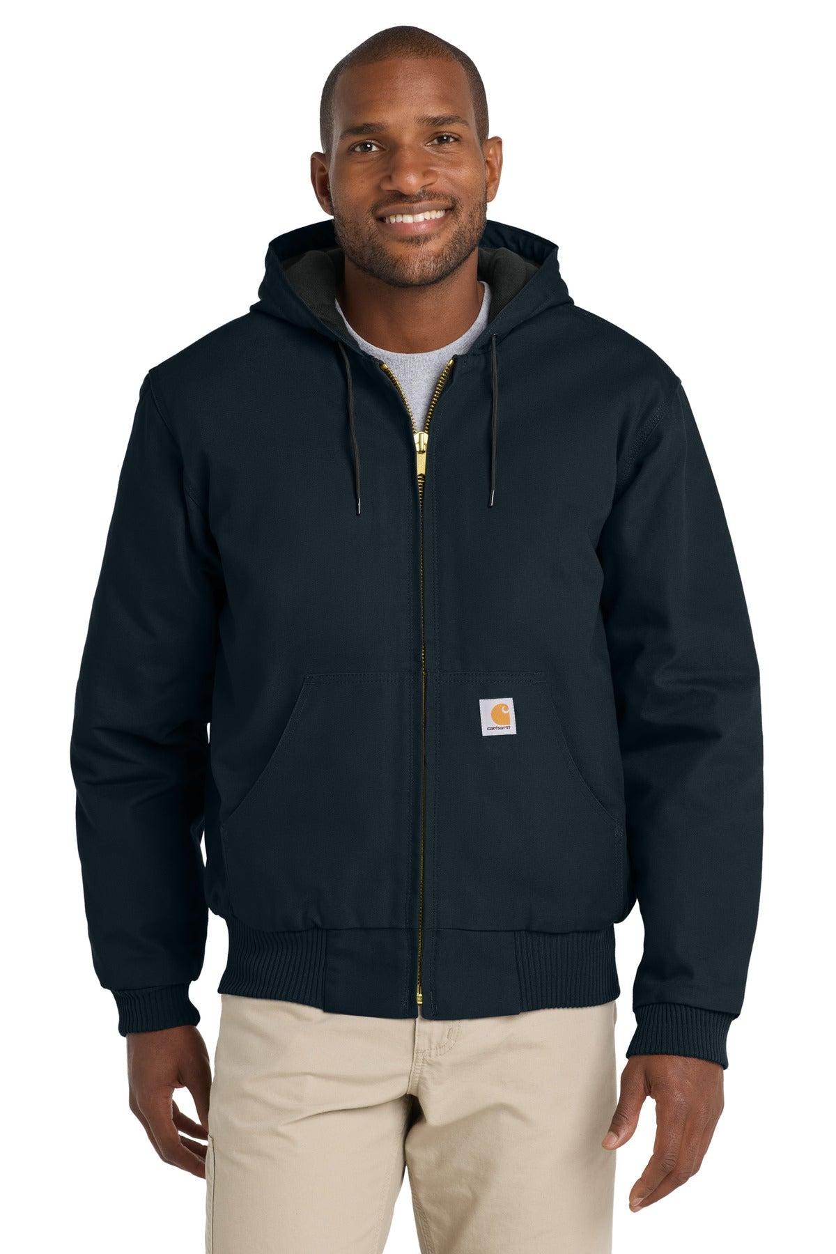 Carhartt Quilted-Flanne-Lined Duck Active Jac CT106677 Dark Navy