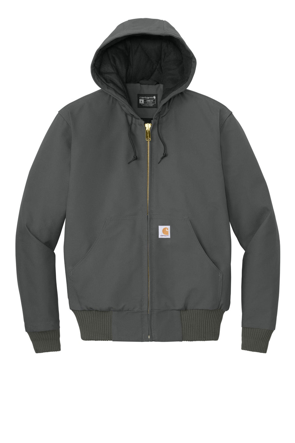 Carhartt Quilted-Flanne-Lined Duck Active Jac CT106677 Gravel
