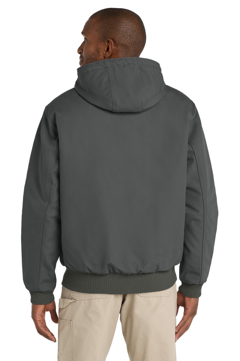 Carhartt Quilted-Flanne-Lined Duck Active Jac CT106677 Gravel