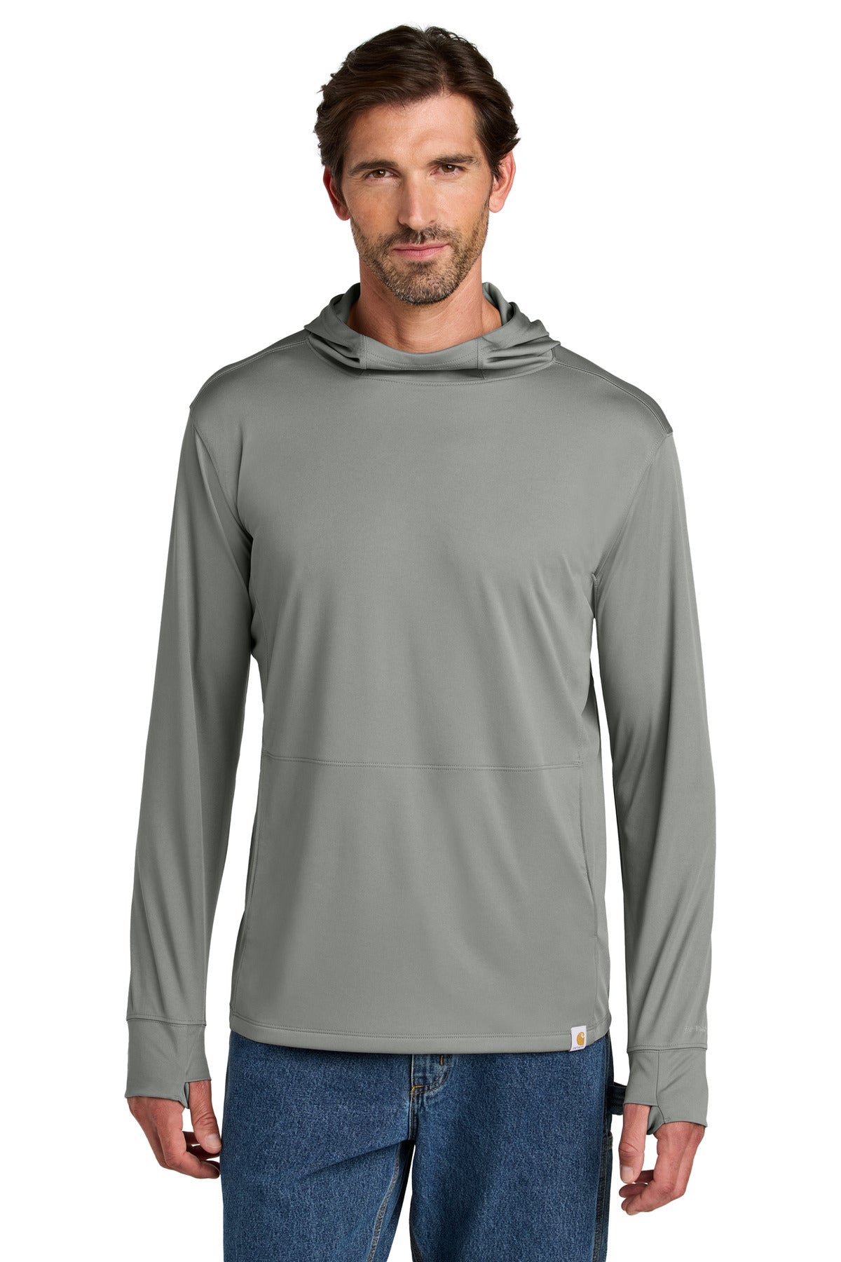 Carhartt Force Sun Defender Long Sleeve Hooded T-Shirt CT106923 Asphalt Grey