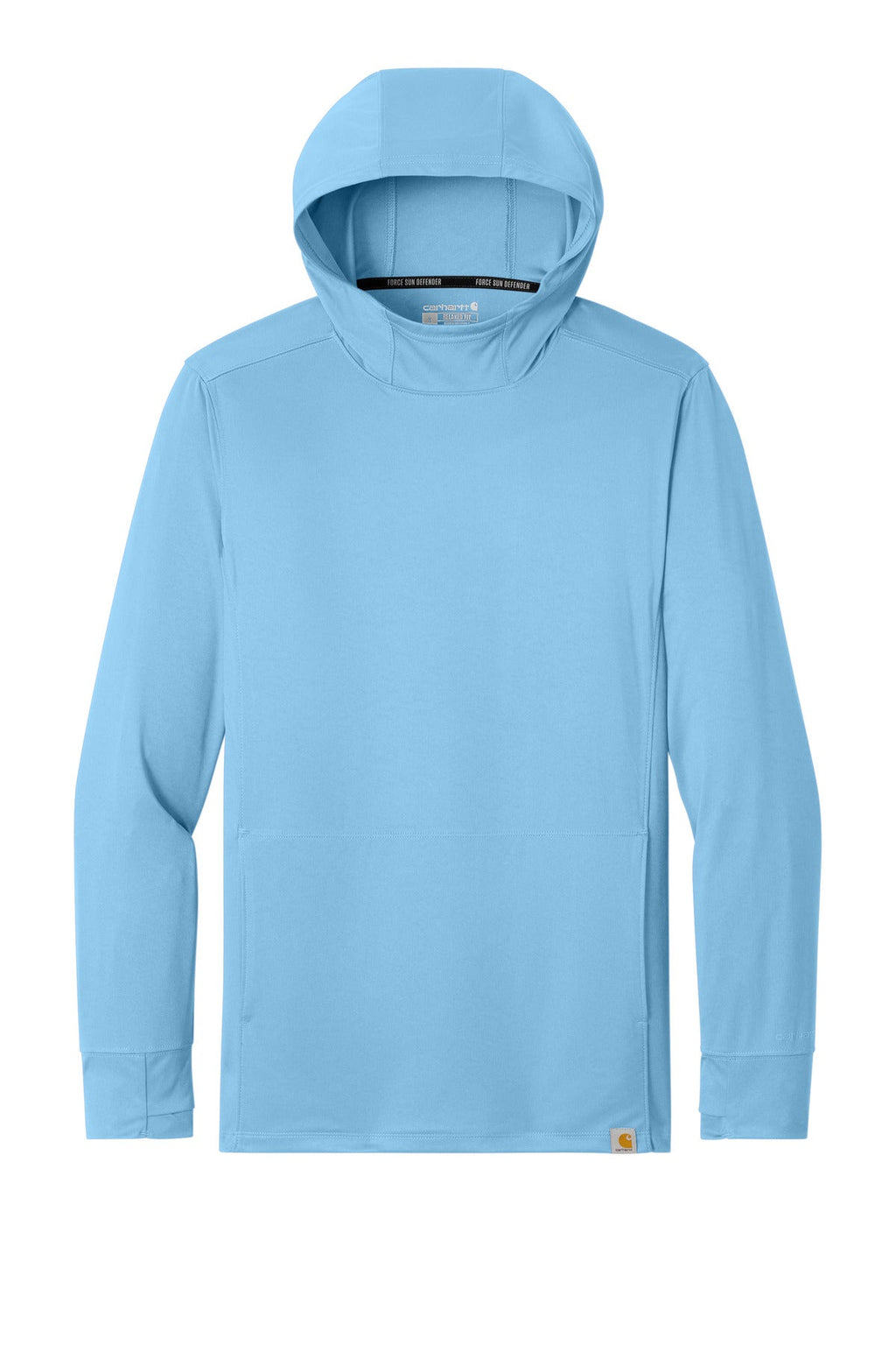 Carhartt Force Sun Defender Long Sleeve Hooded T-Shirt CT106923 Fresh Water Blue