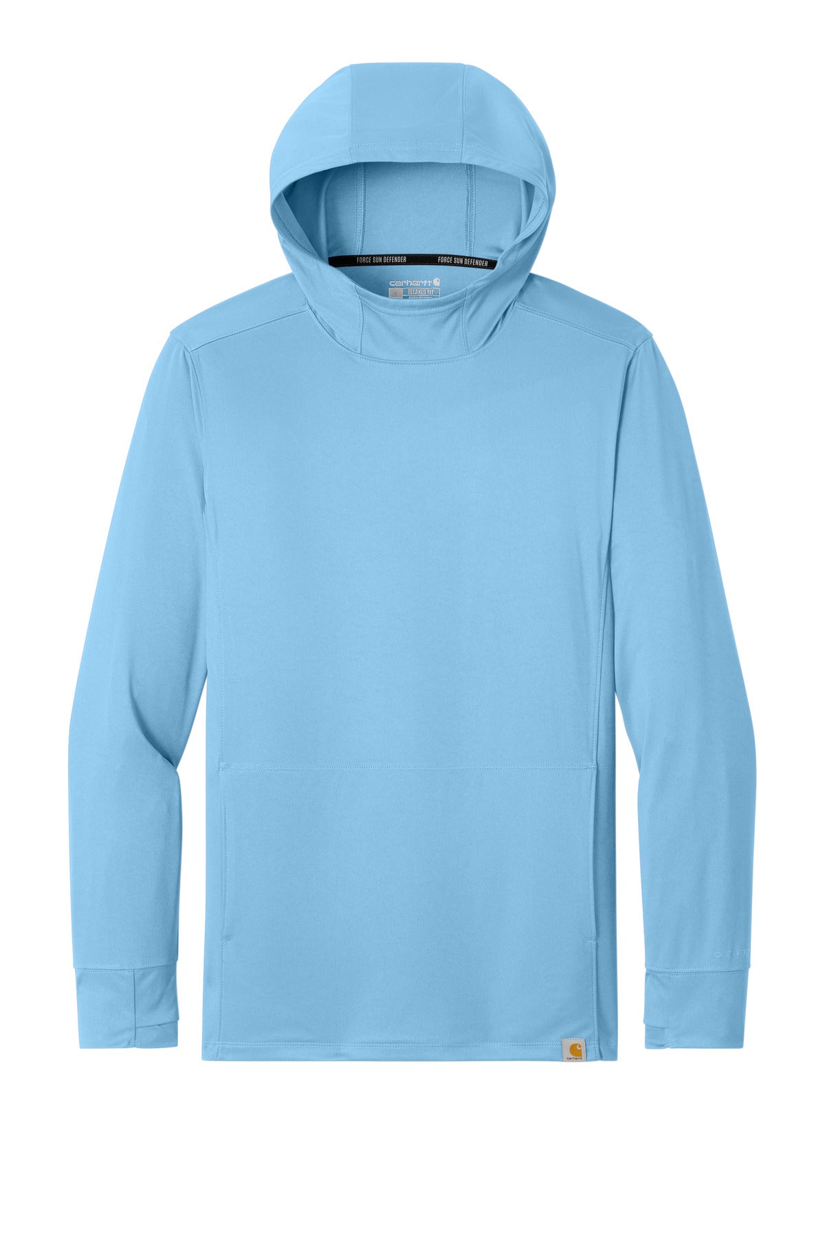 Carhartt Force Sun Defender Long Sleeve Hooded T-Shirt CT106923 Fresh Water Blue