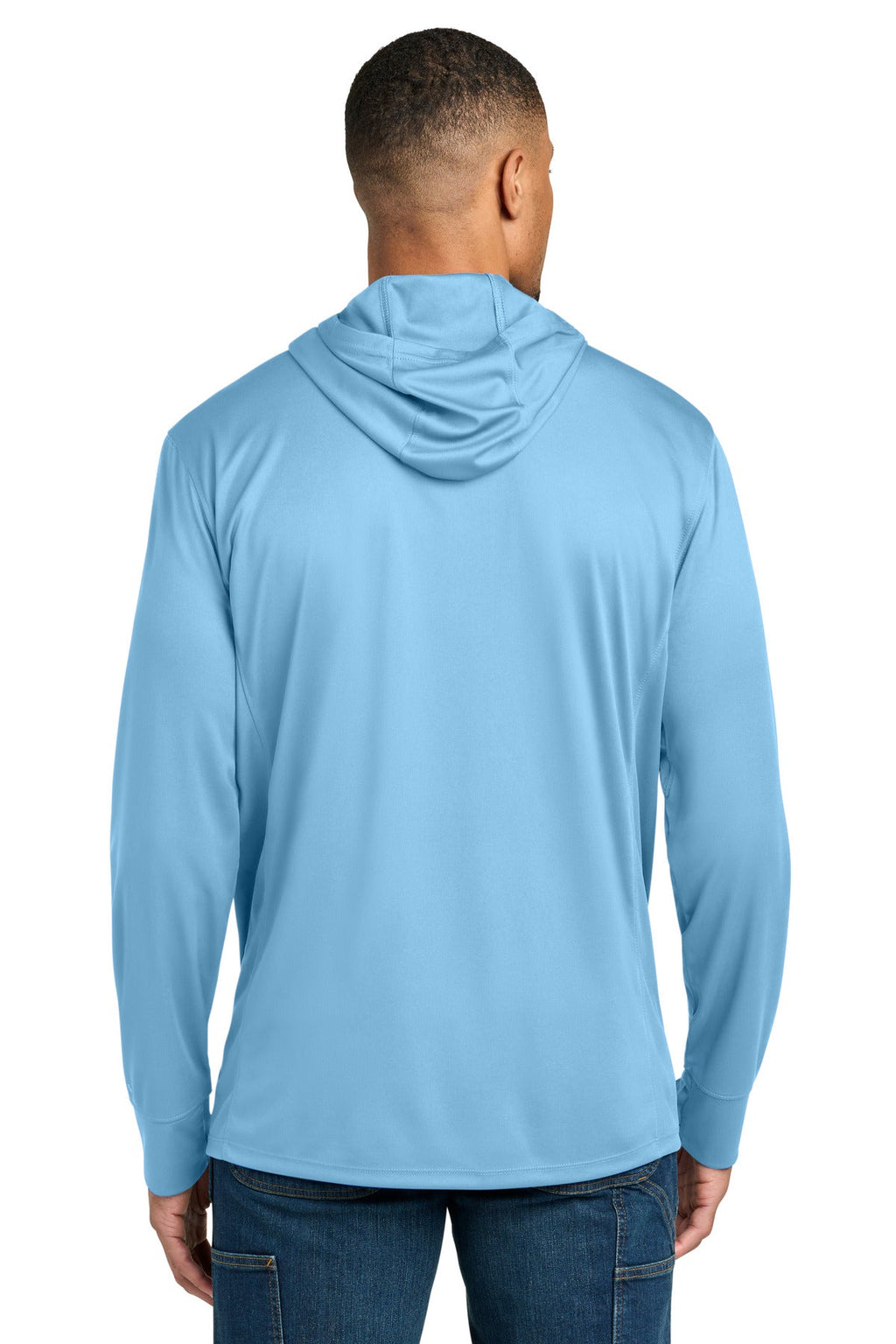 Carhartt Force Sun Defender Long Sleeve Hooded T-Shirt CT106923 Fresh Water Blue