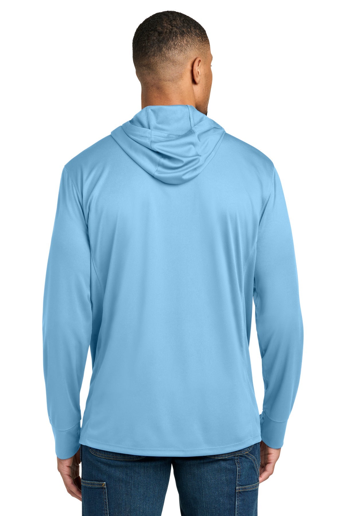 Carhartt Force Sun Defender Long Sleeve Hooded T-Shirt CT106923 Fresh Water Blue