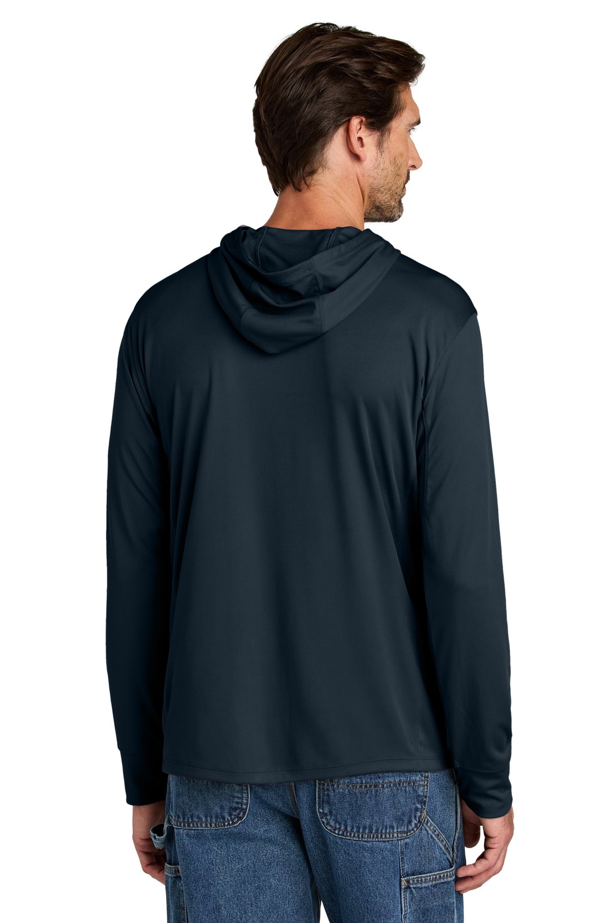 Carhartt Force Sun Defender Long Sleeve Hooded T-Shirt CT106923 Navy