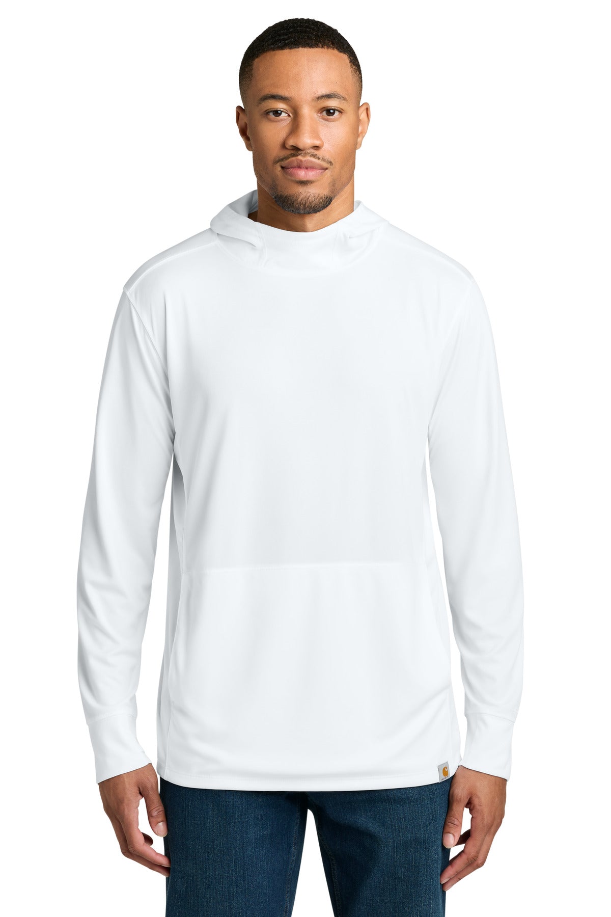Carhartt Force Sun Defender Long Sleeve Hooded T-Shirt CT106923 White