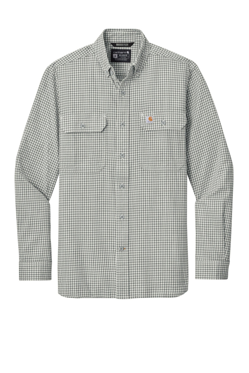 Carhartt Rugged Flex Plaid Long Sleeve Shirt CT107109 Check Steel Malt