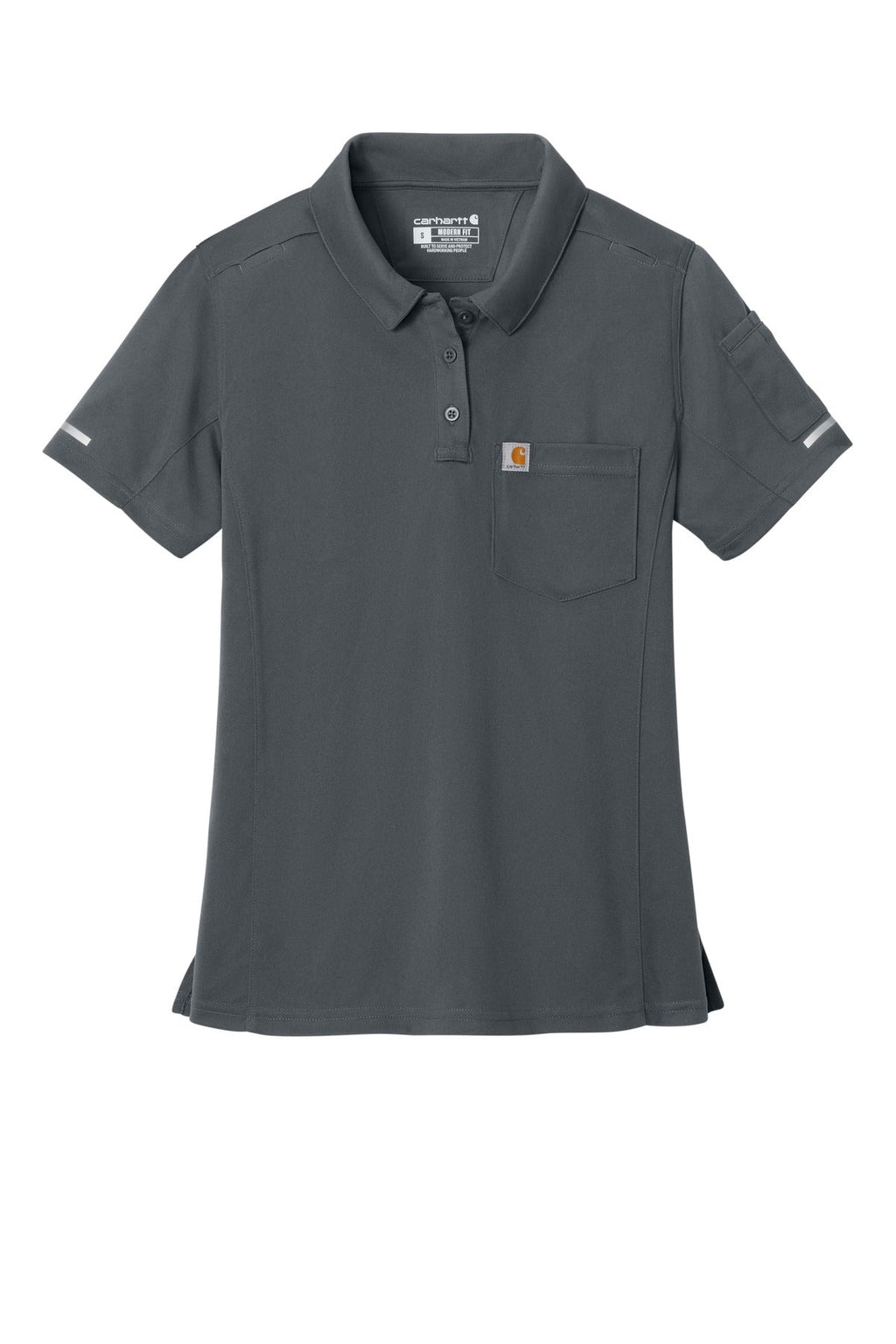 Carhartt Women's FLD & RSCU Polo CTC12119 Pewter