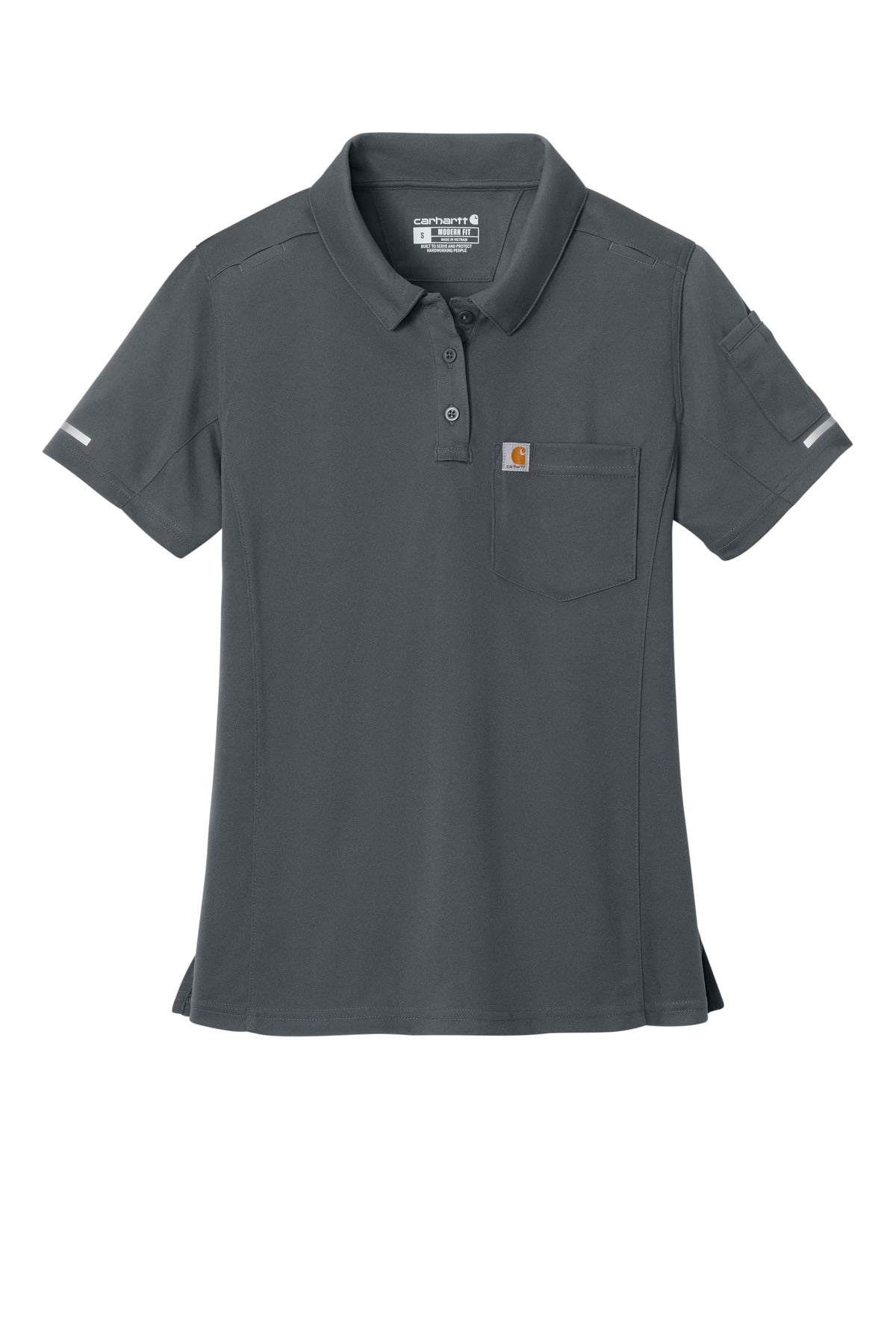 Carhartt Women's FLD & RSCU Polo CTC12119 Pewter