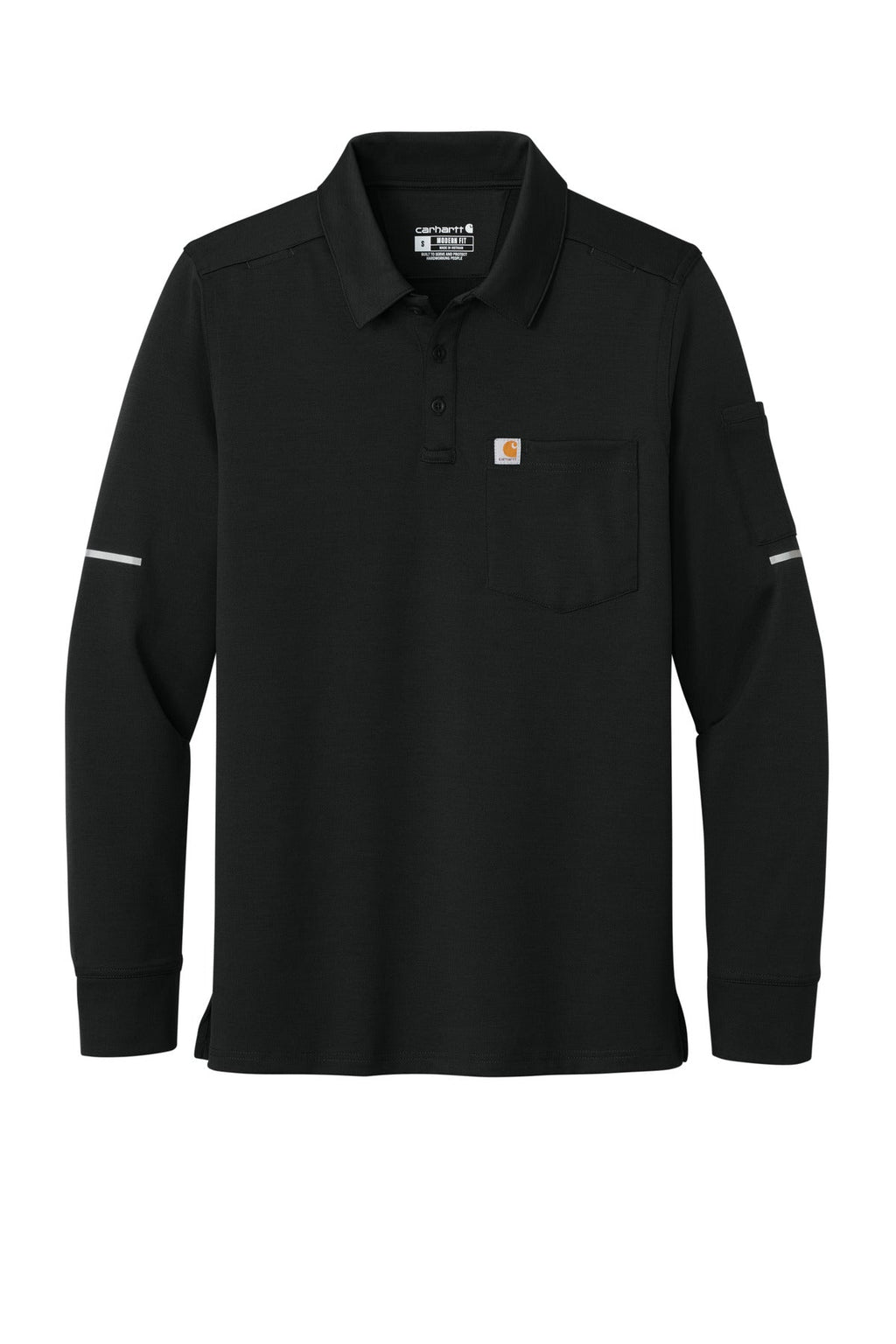 Carhartt FLD & RSCU Long Sleeve Polo CTC16129 Black