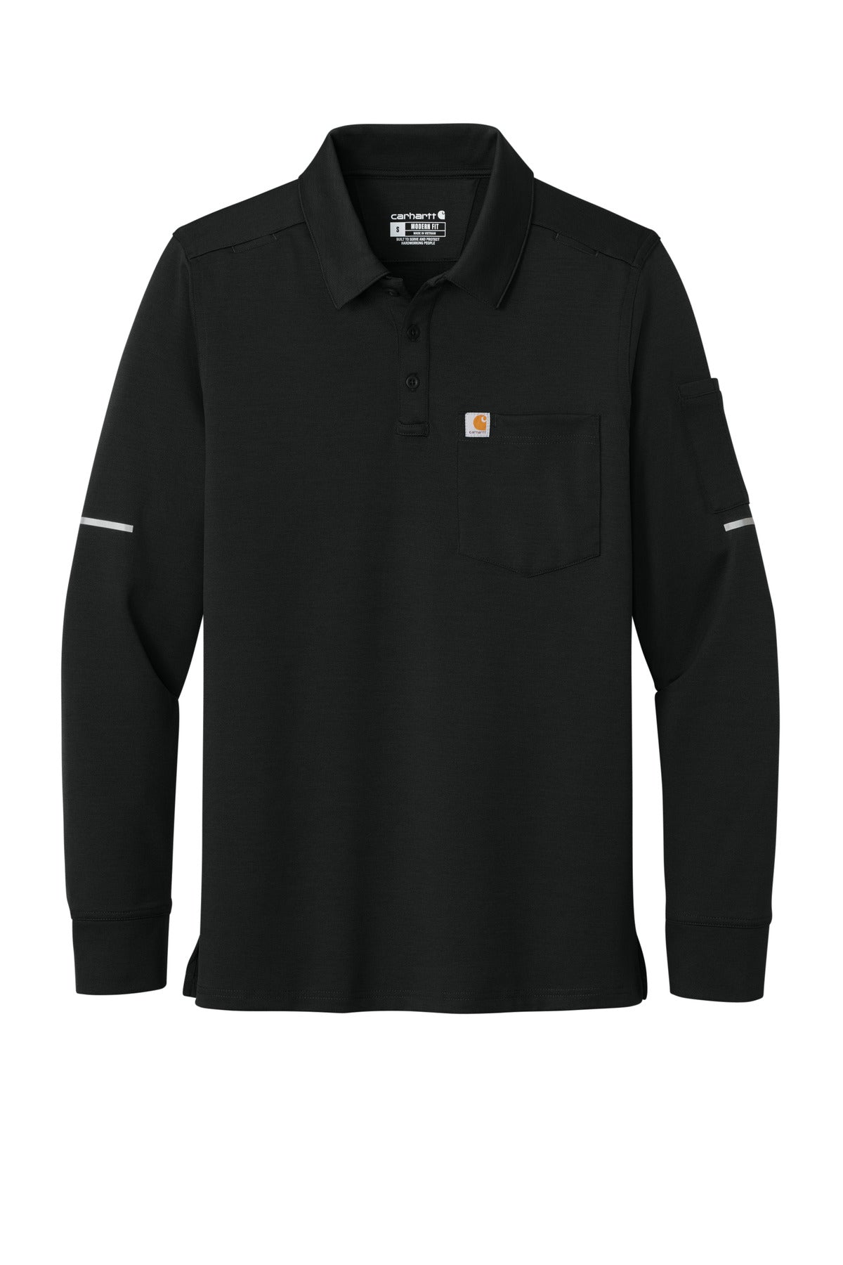 Carhartt FLD & RSCU Long Sleeve Polo CTC16129 Black