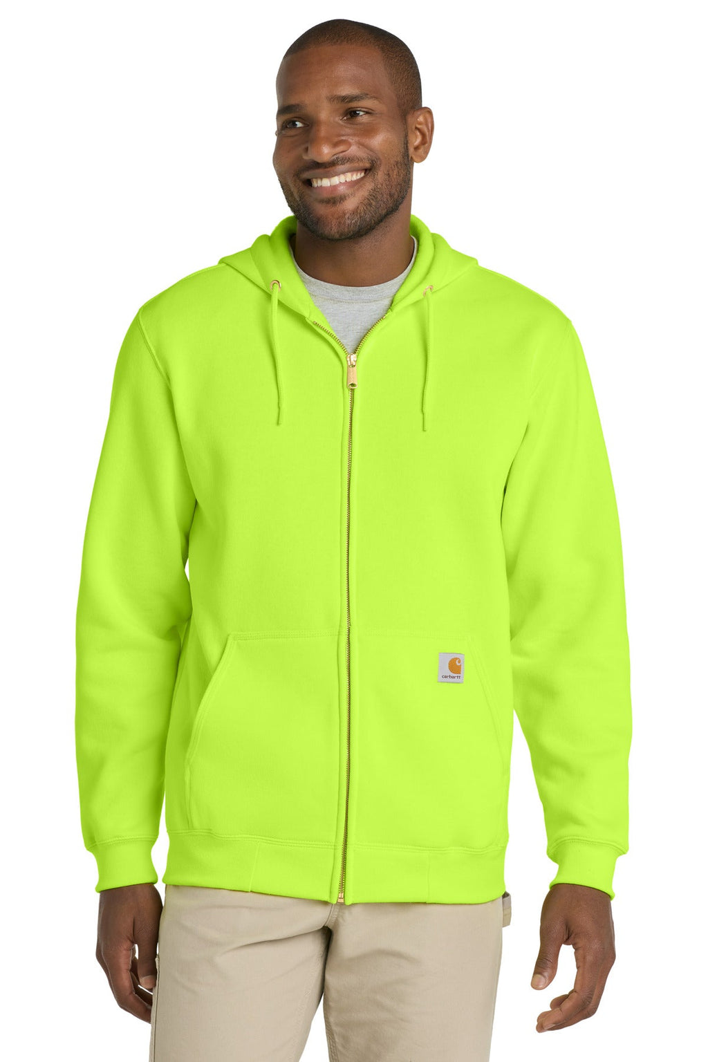 Carhartt Midweight Hooded Zip-Front Sweatshirt CTK122 Brite Lime