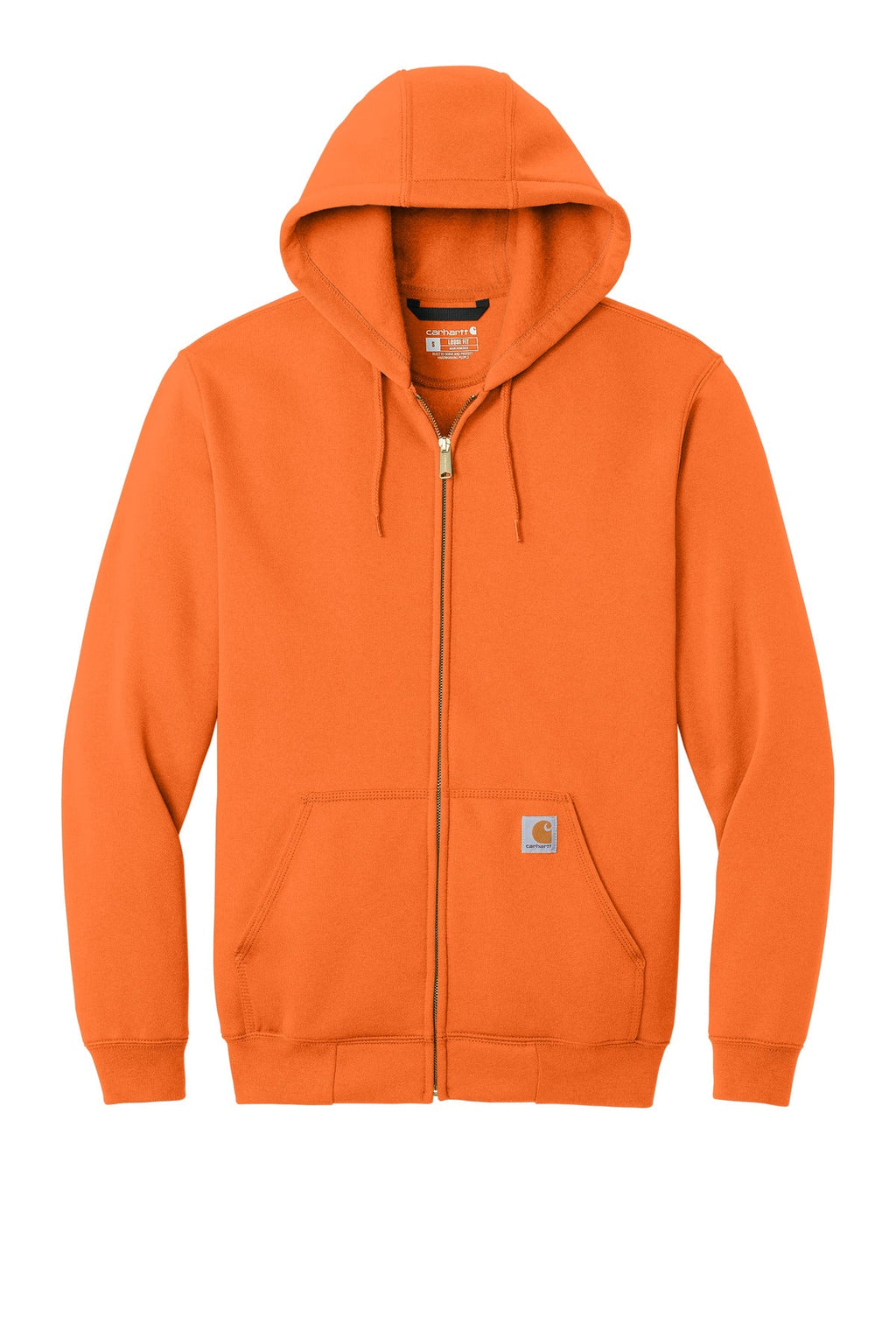 Carhartt Midweight Hooded Zip-Front Sweatshirt CTK122 Brite Orange