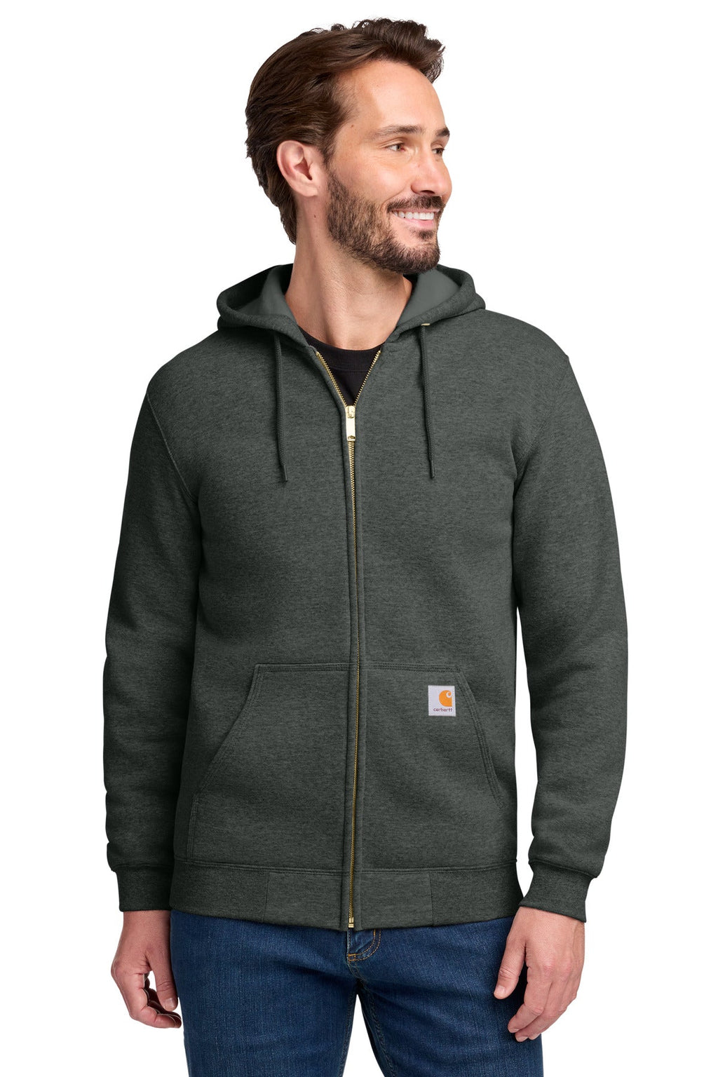 Carhartt Midweight Hooded Zip-Front Sweatshirt CTK122 Carbon Heather