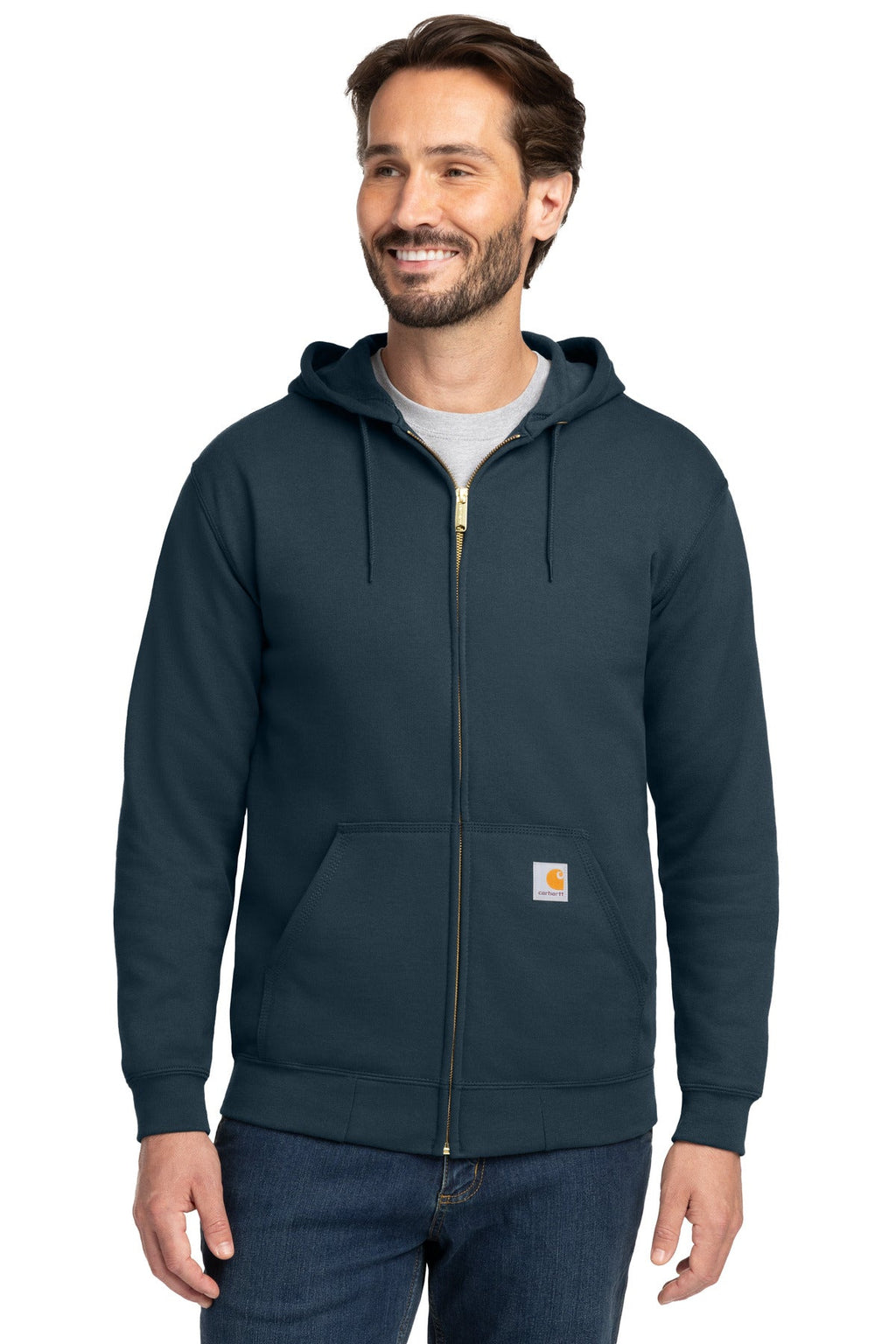 Carhartt Midweight Hooded Zip-Front Sweatshirt CTK122 New Navy