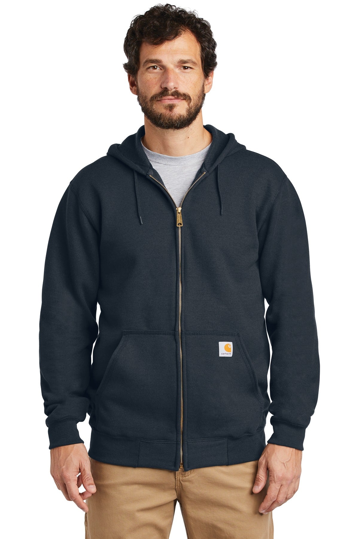 Carhartt Midweight Hooded Zip-Front Sweatshirt CTK122 New Navy